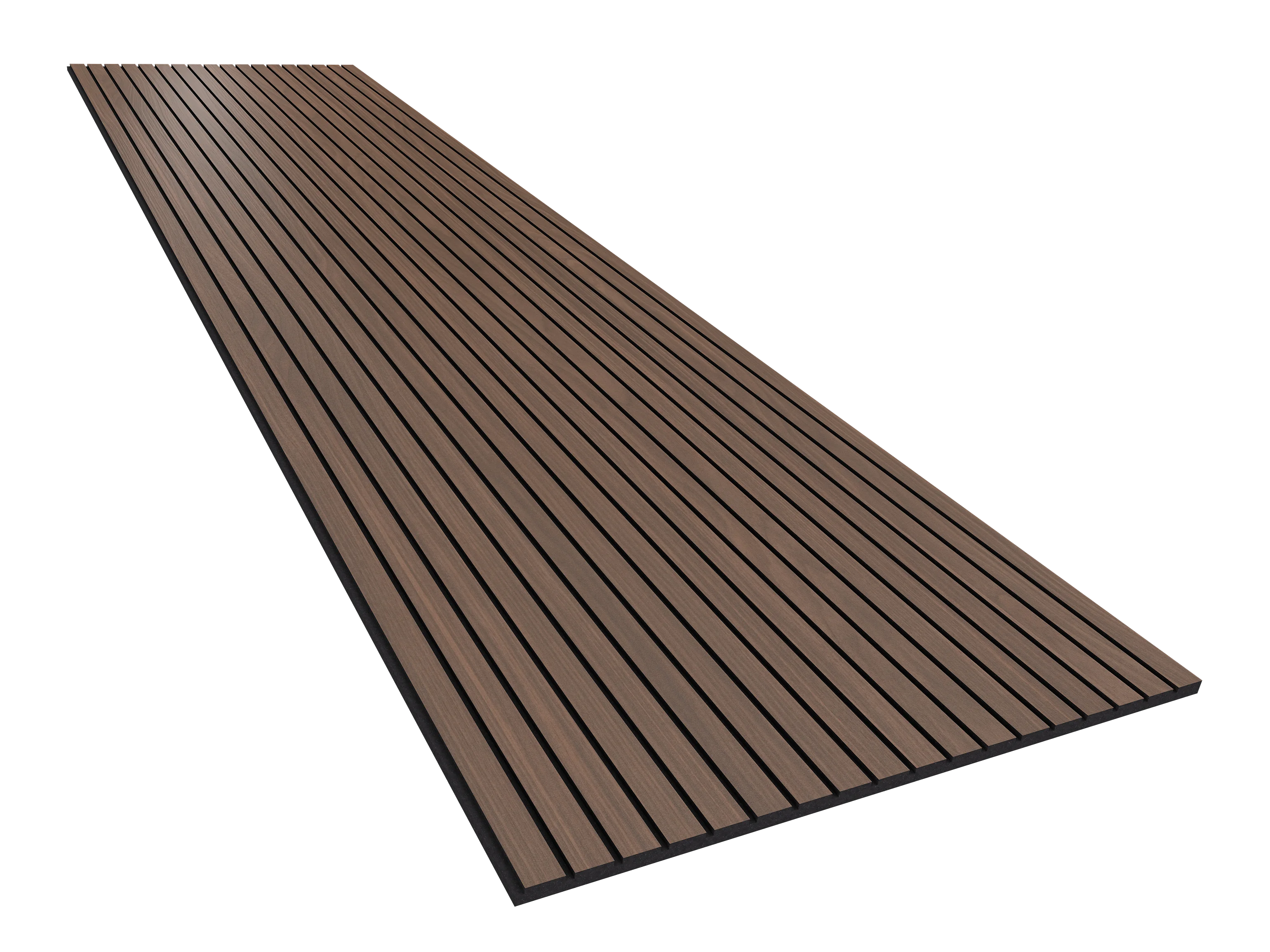 Vicoustic VicStrip 240cm Acoustic Slat Panel in Dark Walnut Black PET