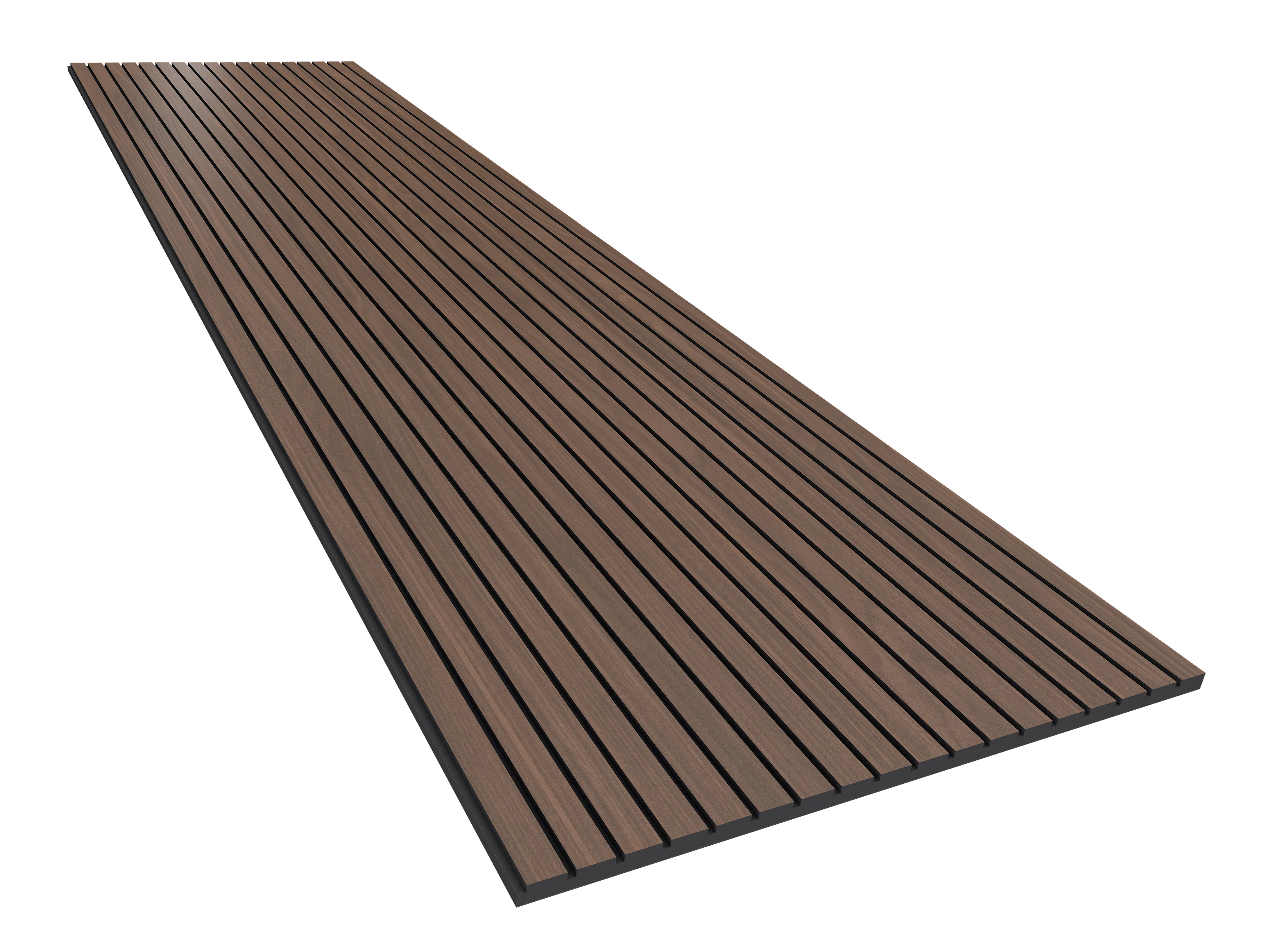 Vicoustic VicStrip 240cm Acoustic Slat Panel in Dark Walnut Black PET