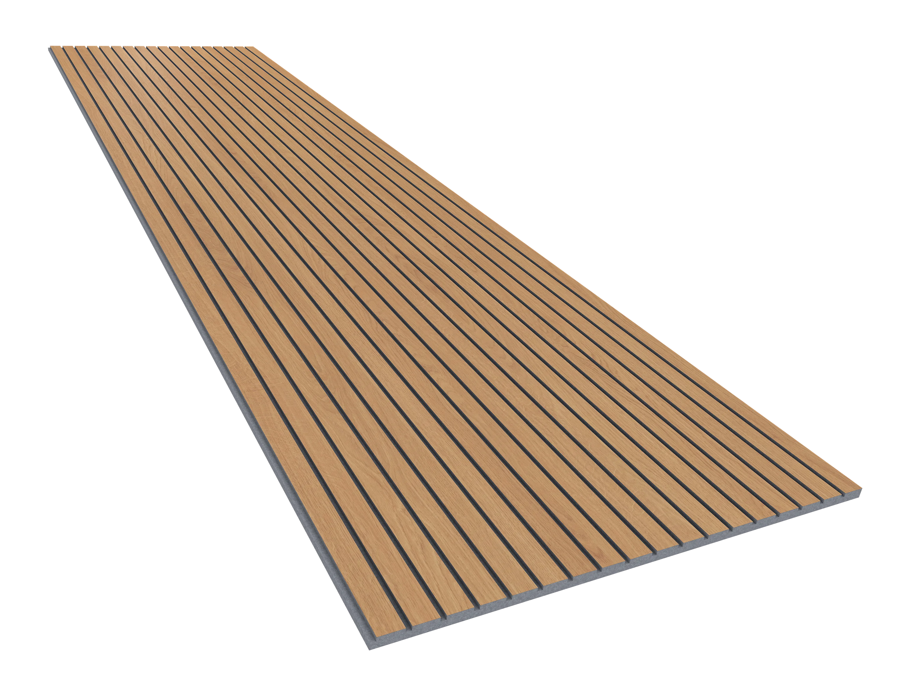 Vicoustic VicStrip 240cm Acoustic Slat Panel in Natural Oak Grey PET