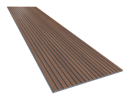 Vicoustic VicStrip 240cm Acoustic Slat Panel in Natural Walnut Grey PET