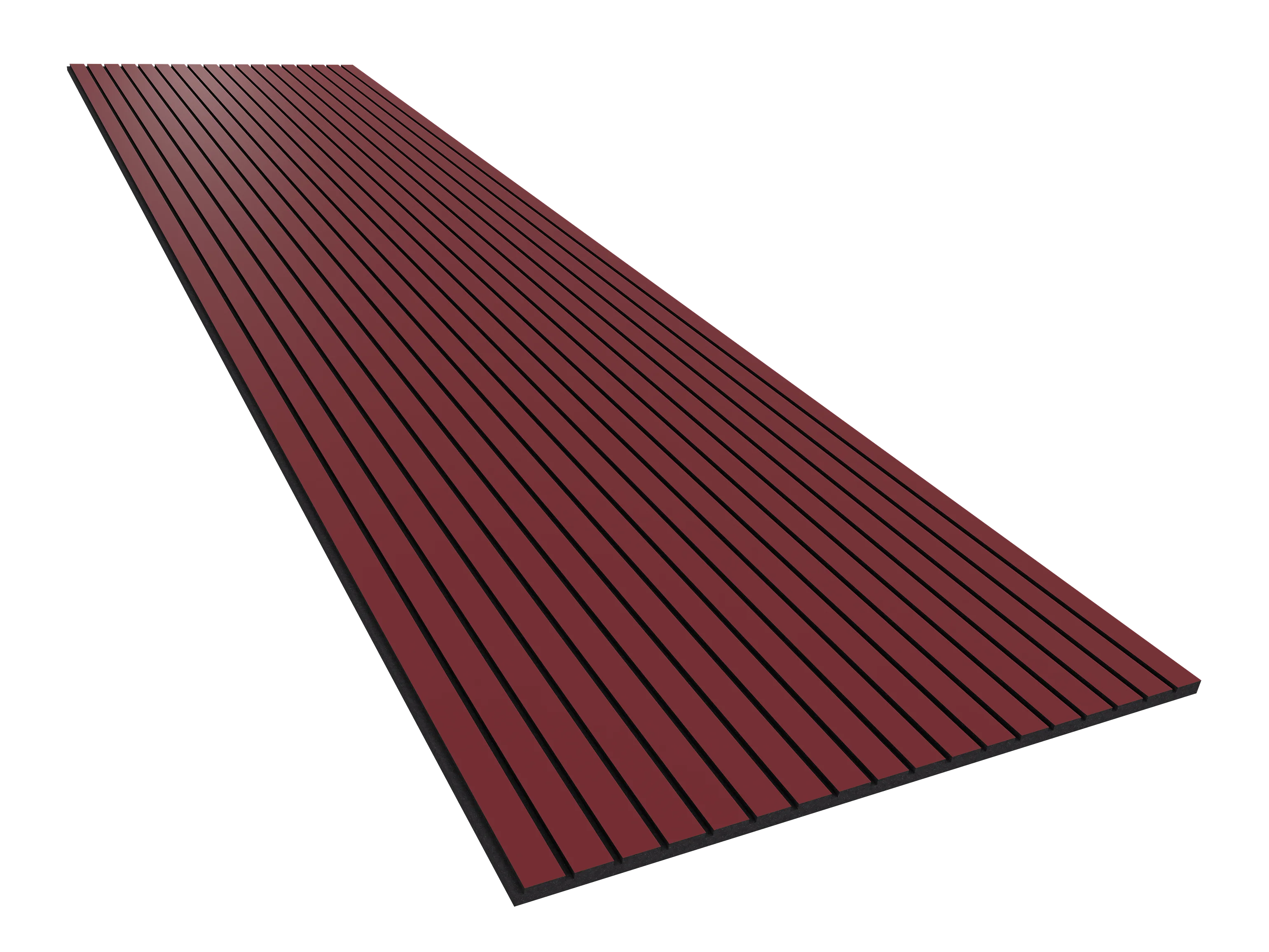 Vicoustic VicStrip 240cm Acoustic Slat Panel in Garnet Red Black PET