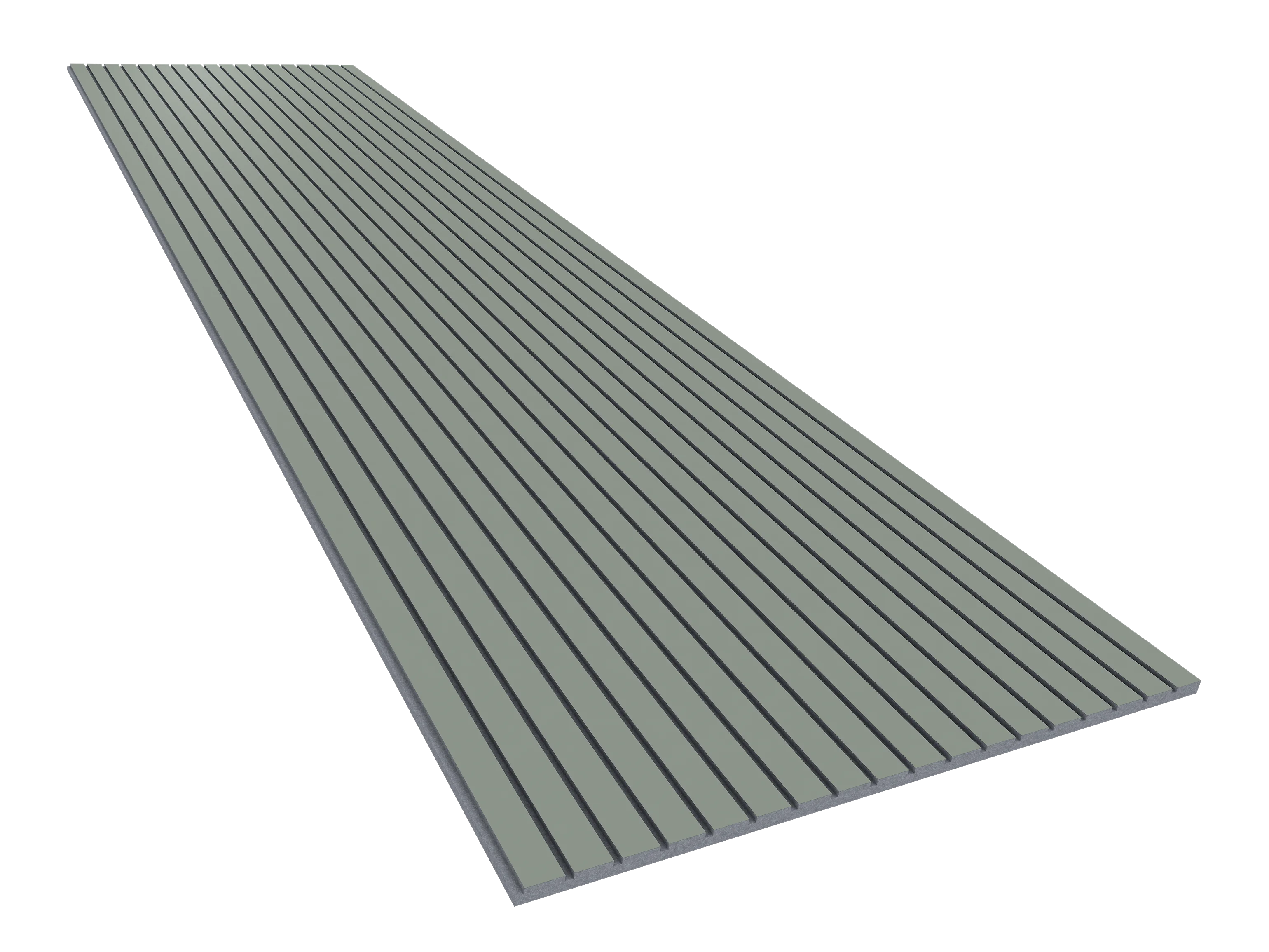 Vicoustic VicStrip 240cm Acoustic Slat Panel in Reed Green Grey PET