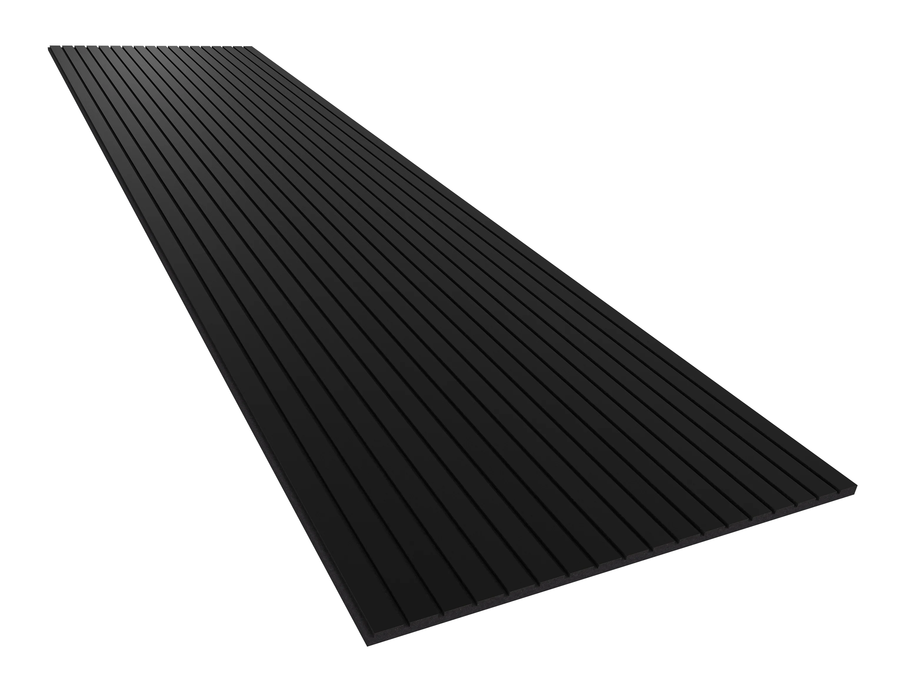 Vicoustic VicStrip 240cm Acoustic Slat Panel in Black Matte Black PET