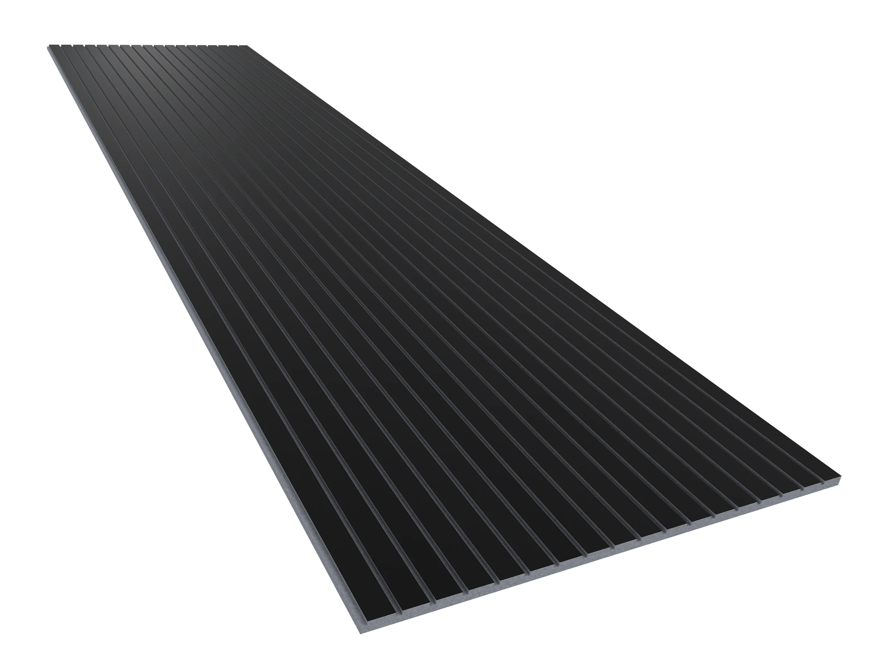 Vicoustic VicStrip 240cm Acoustic Slat Panel in Black Matte Grey PET