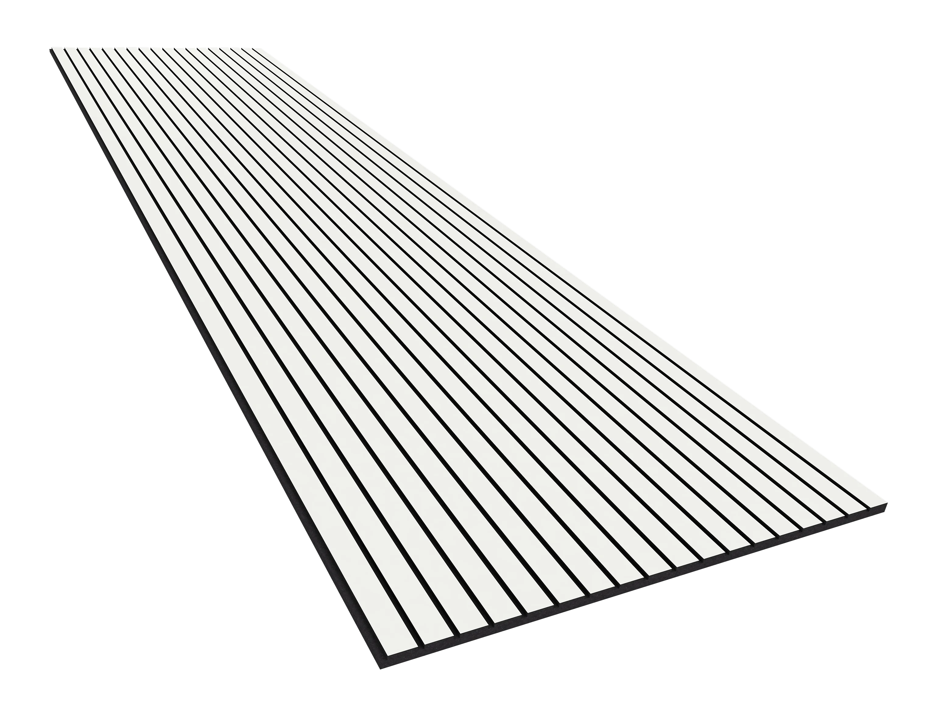 Vicoustic VicStrip 240cm Acoustic Slat Panel in White Matte Black PET