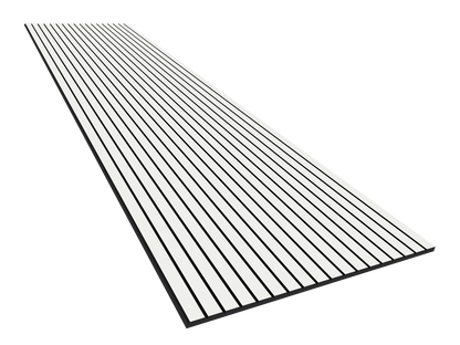 Vicoustic VicStrip 240cm Acoustic Slat Panel in White Matte Black PET