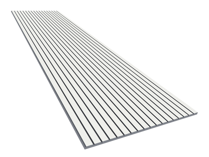 Vicoustic VicStrip 240cm Acoustic Slat Panel in White Matte Grey PET