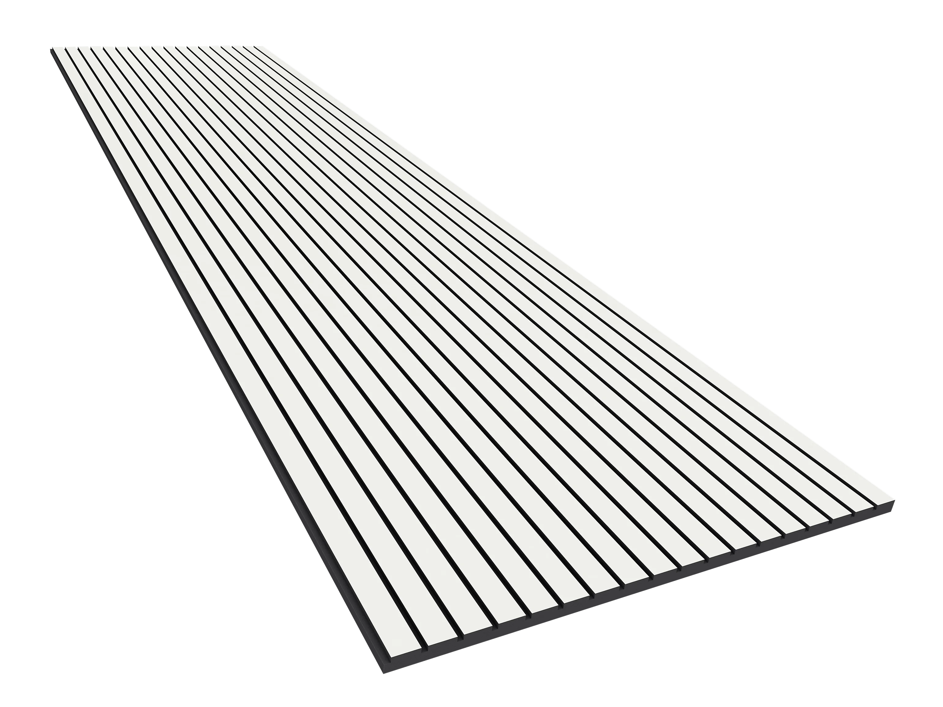 Vicoustic VicStrip 240cm Acoustic Slat Panel in White Matte Black PET