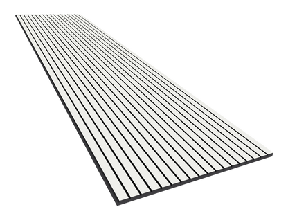 Vicoustic VicStrip 240cm Acoustic Slat Panel in White Matte Black PET