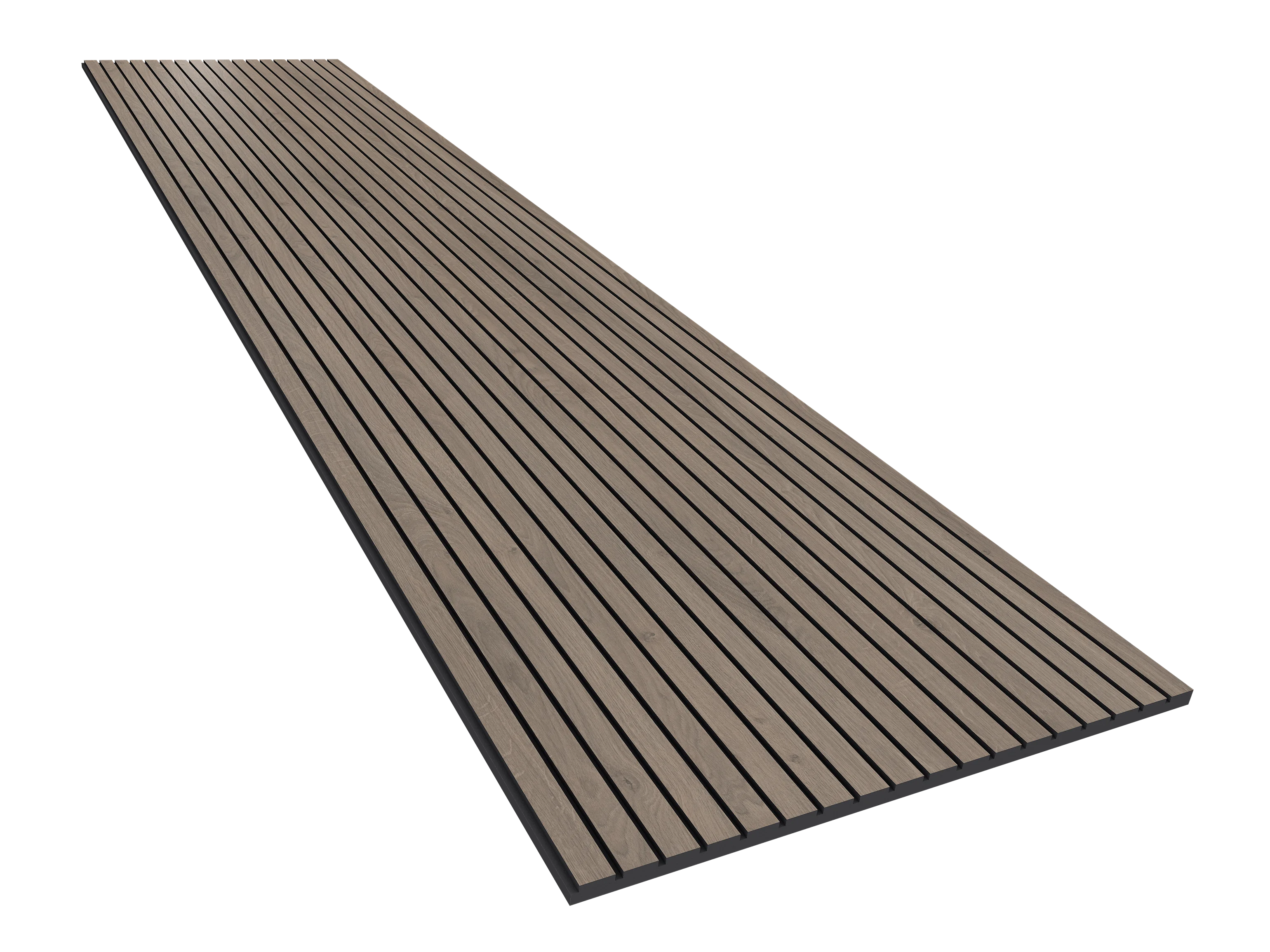 Vicoustic VicStrip 270cm Acoustic Slat Panel in Brown Oak Black PET