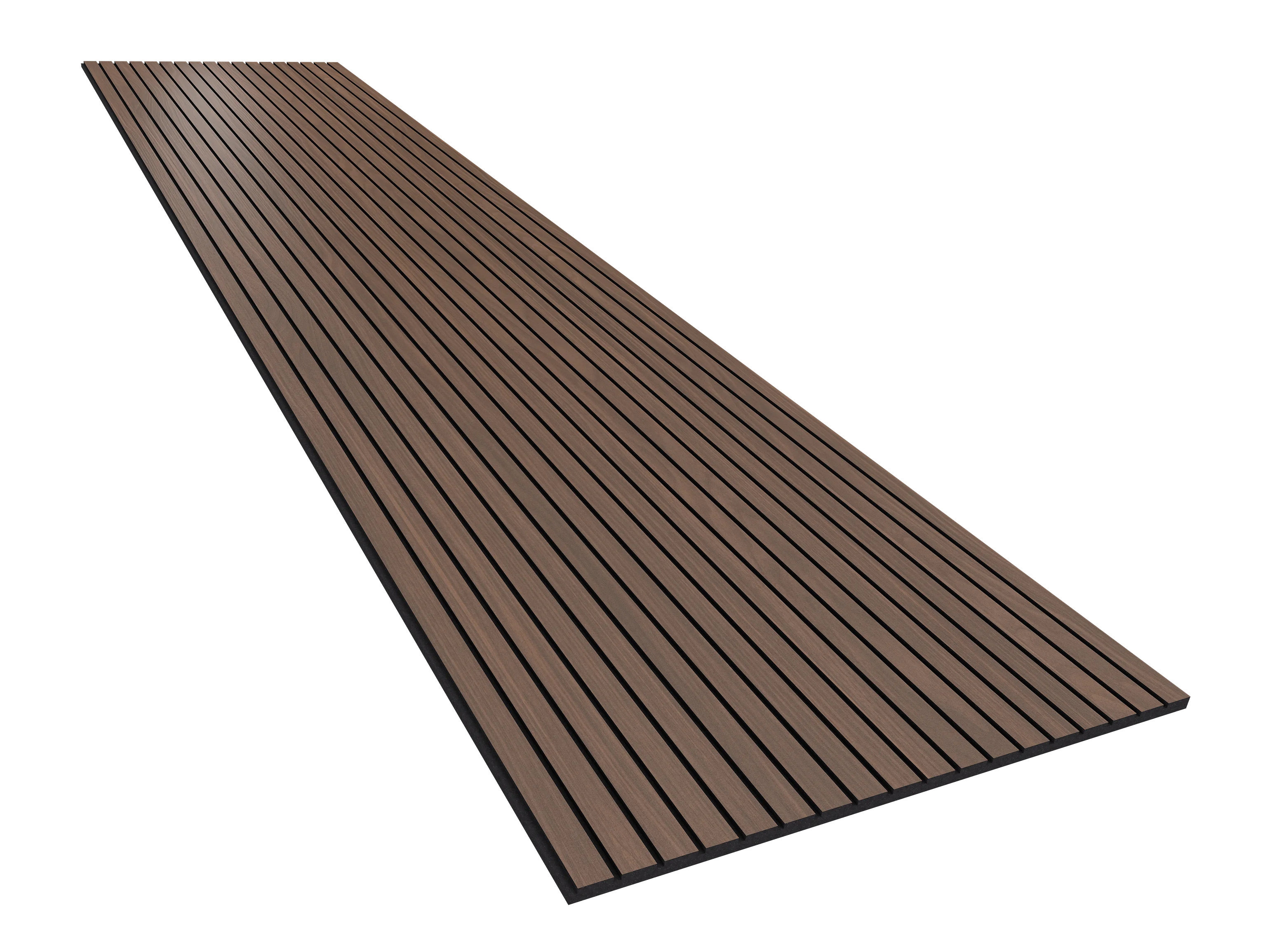 Vicoustic VicStrip 270cm Acoustic Slat Panel in Dark Walnut Black PET
