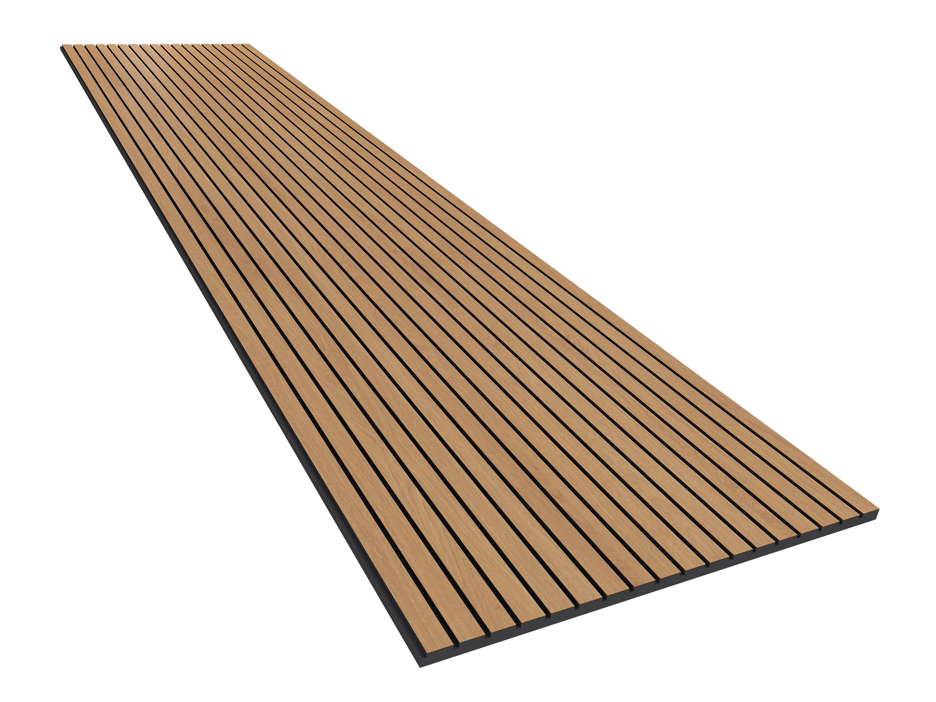 Vicoustic VicStrip 270cm Acoustic Slat Panel in Natural Oak Black PET