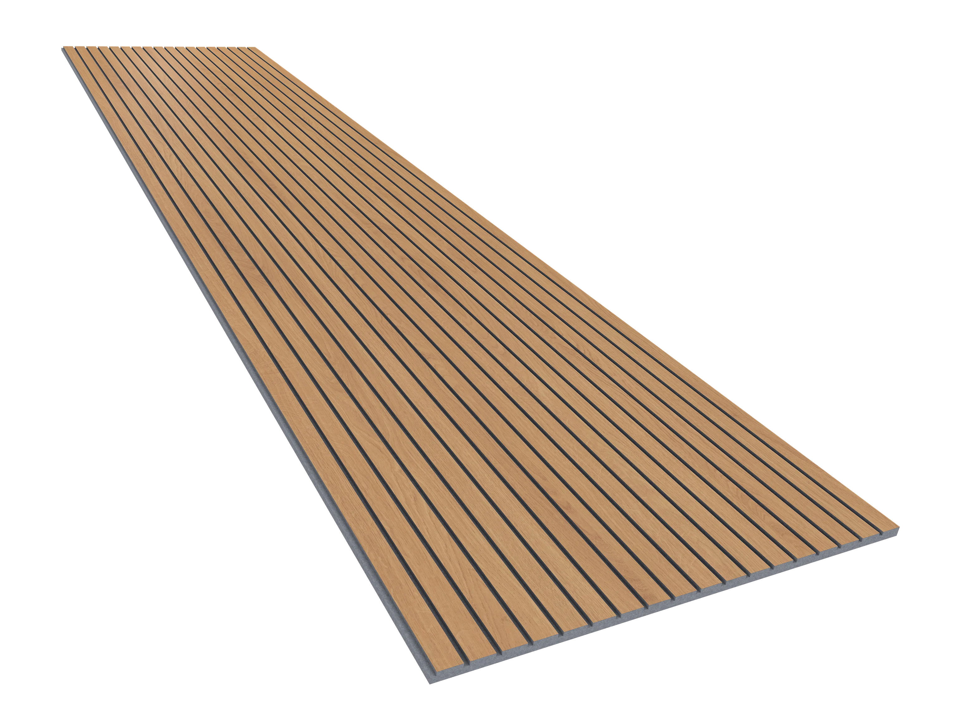 Vicoustic VicStrip 270cm Acoustic Slat Panel in Natural Oak Grey PET
