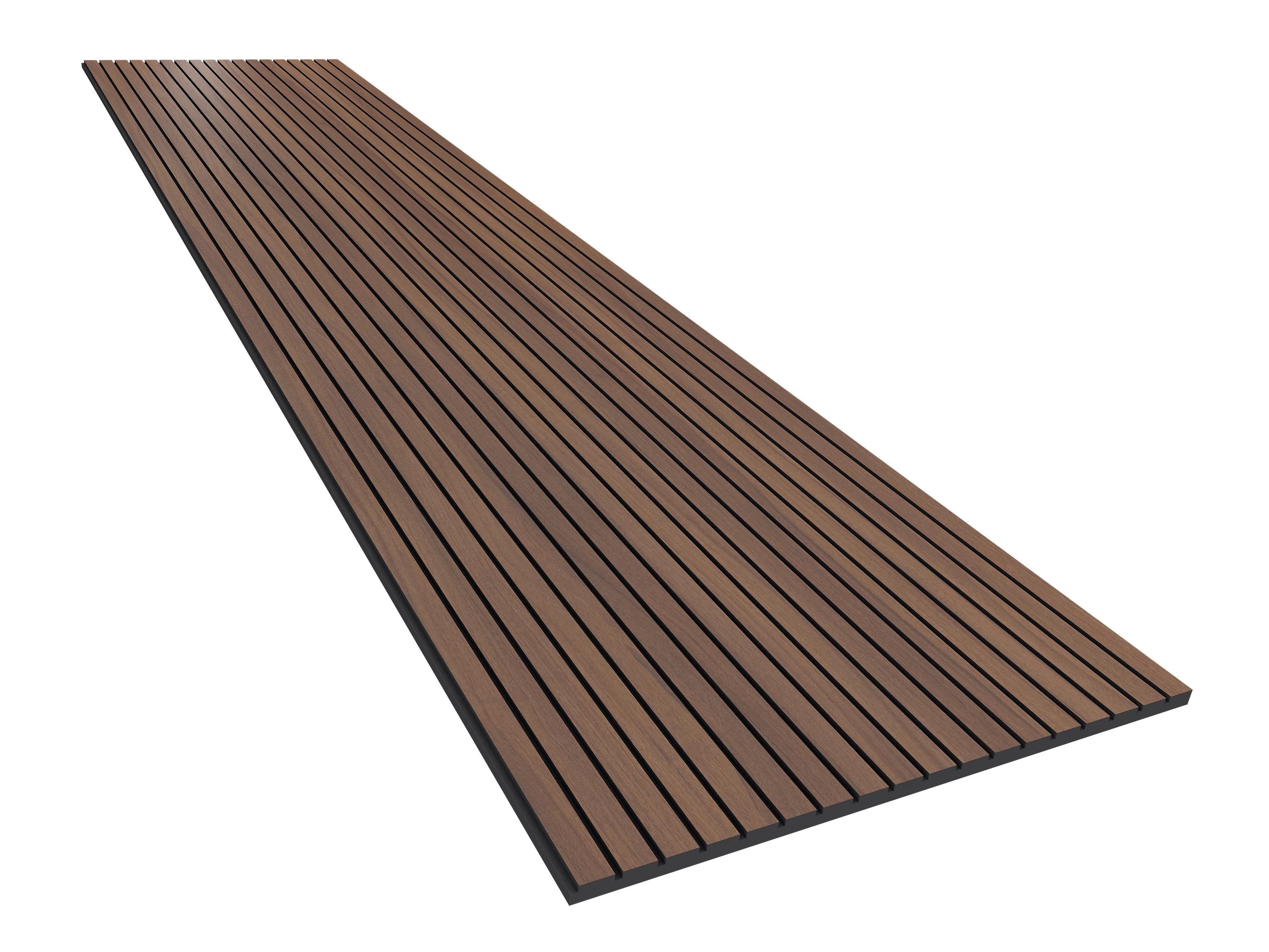 Vicoustic VicStrip 270cm Acoustic Slat Panel in Natural Walnut Black PET