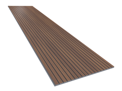 Vicoustic VicStrip 270cm Acoustic Slat Panel in Natural Walnut Grey PET