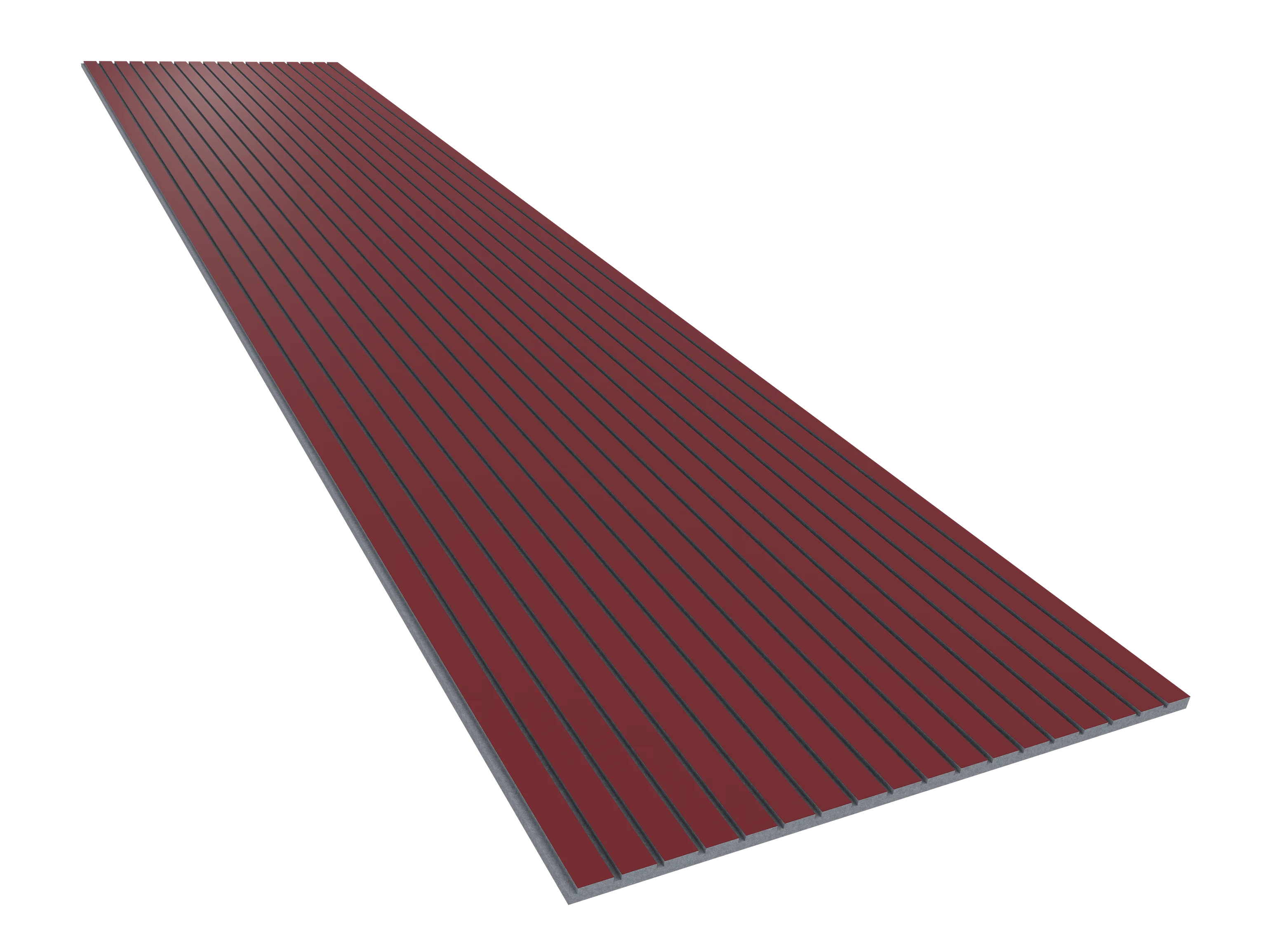 Vicoustic VicStrip 270cm Acoustic Slat Panel in Garnet Red Grey PET