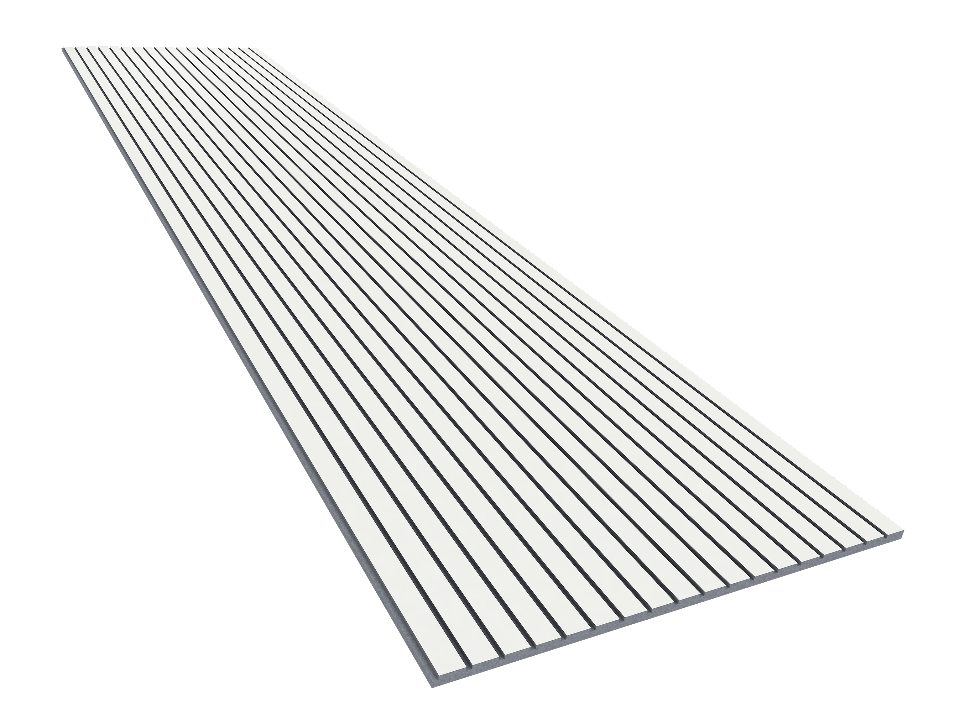 Vicoustic VicStrip 270cm Acoustic Slat Panel in White Matte Grey PET
