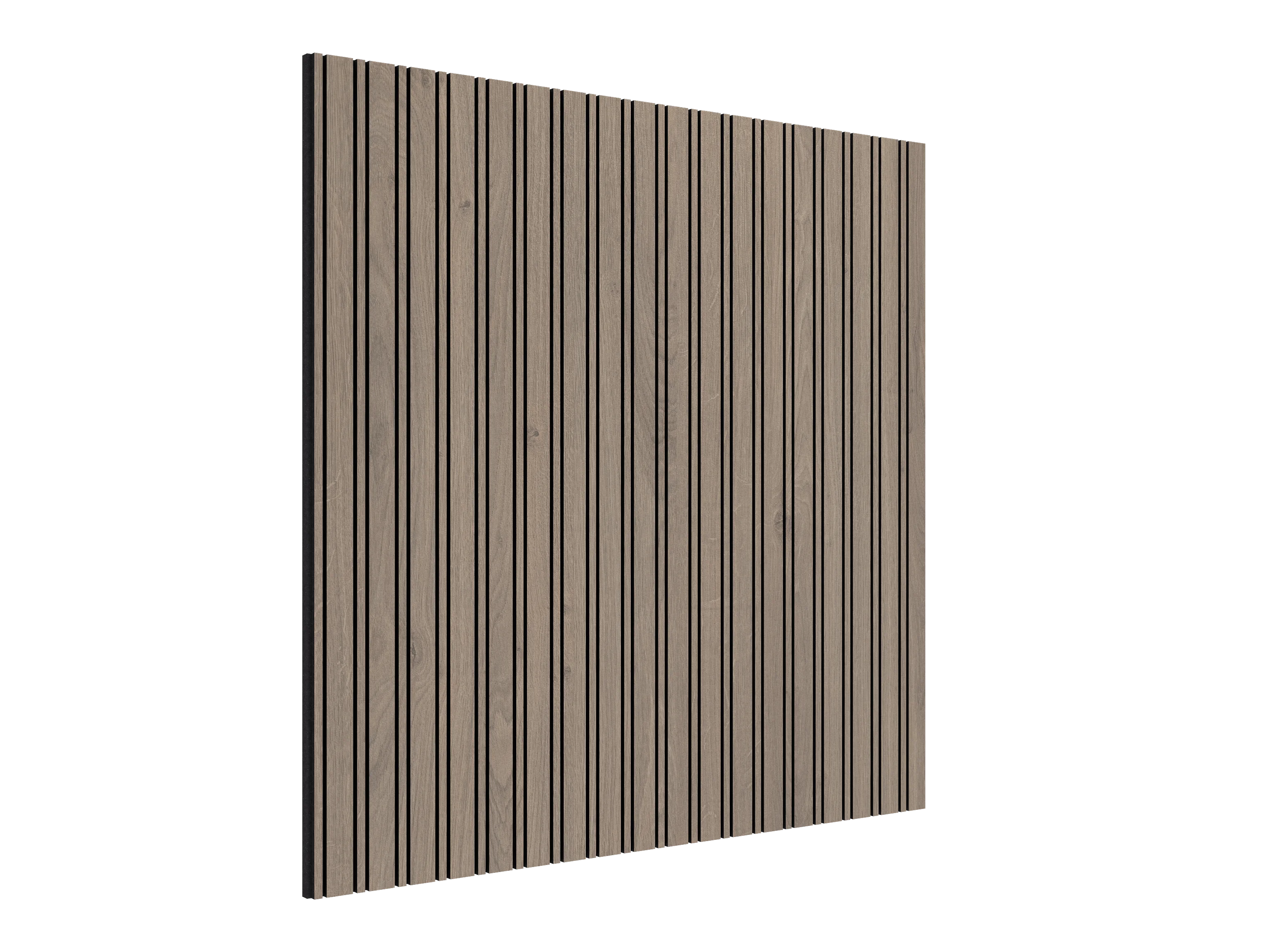 Vicoustic VicStrip Double Square Acoustic Slat Panel in Brown Oak Black PET