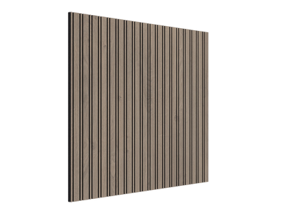 Vicoustic VicStrip Double Square Acoustic Slat Panel in Brown Oak Black PET
