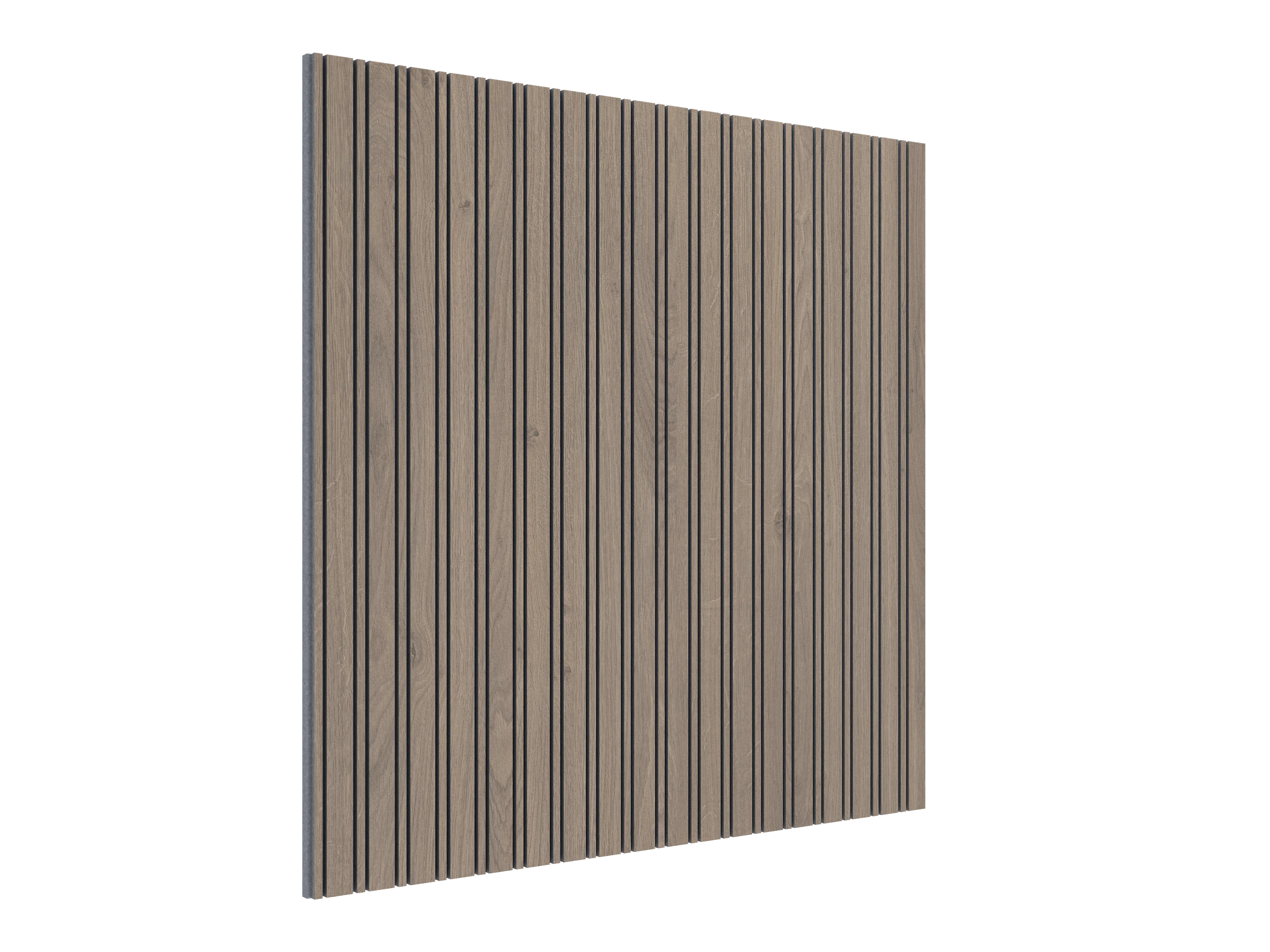 Vicoustic VicStrip Double Square Acoustic Slat Panel in Brown Oak Grey PET