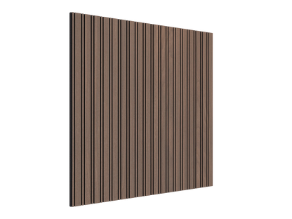 Vicoustic VicStrip Double Square Acoustic Slat Panel in Dark Walnut Black PET