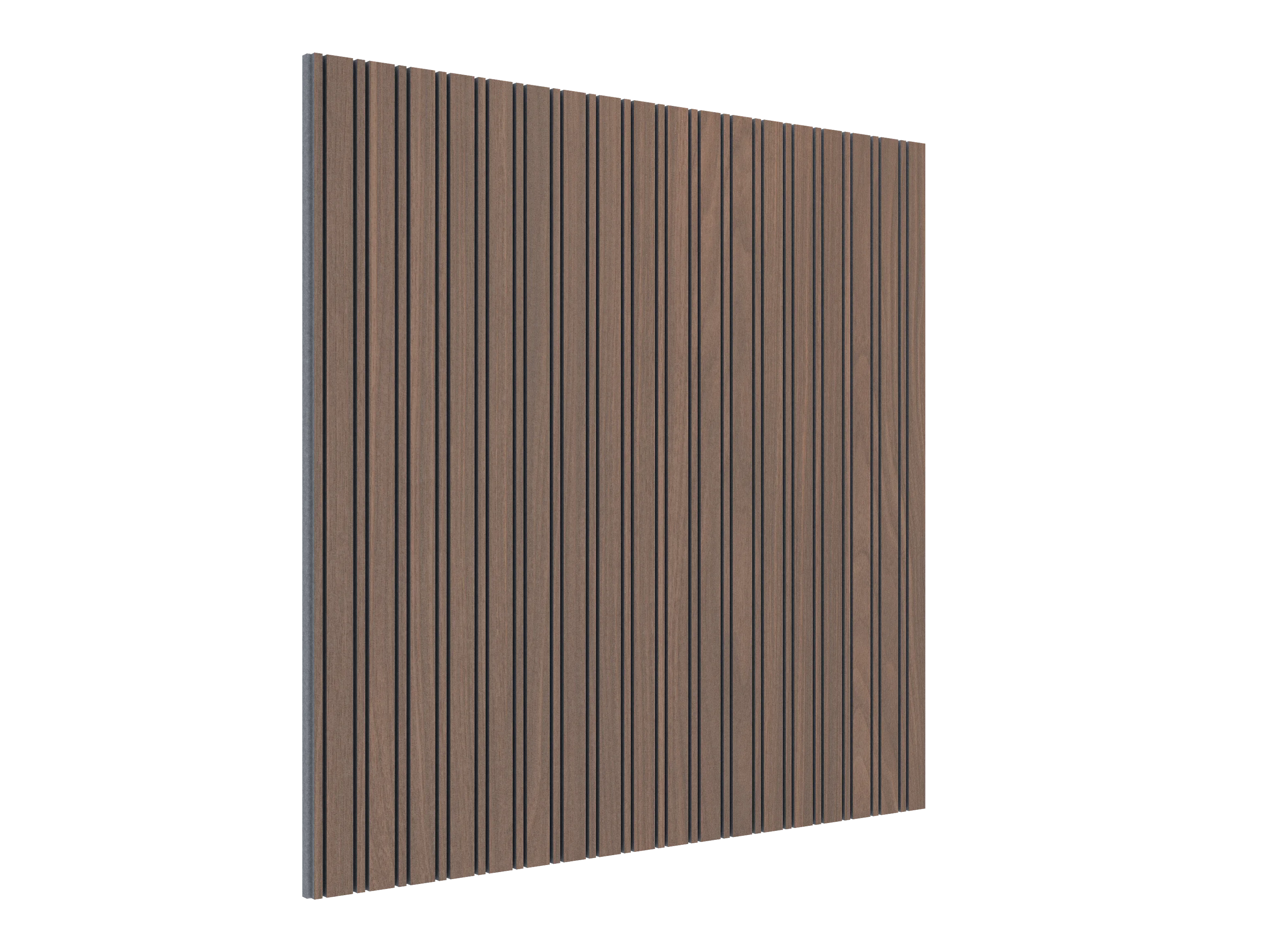 Vicoustic VicStrip Double Square Acoustic Slat Panel in Dark Walnut Grey PET
