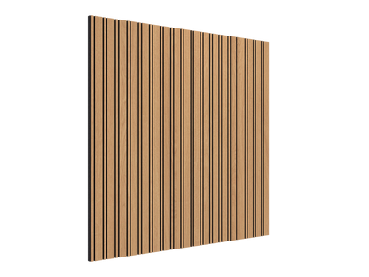 Vicoustic VicStrip Double Square Acoustic Slat Panel in Natural Oak Black PET