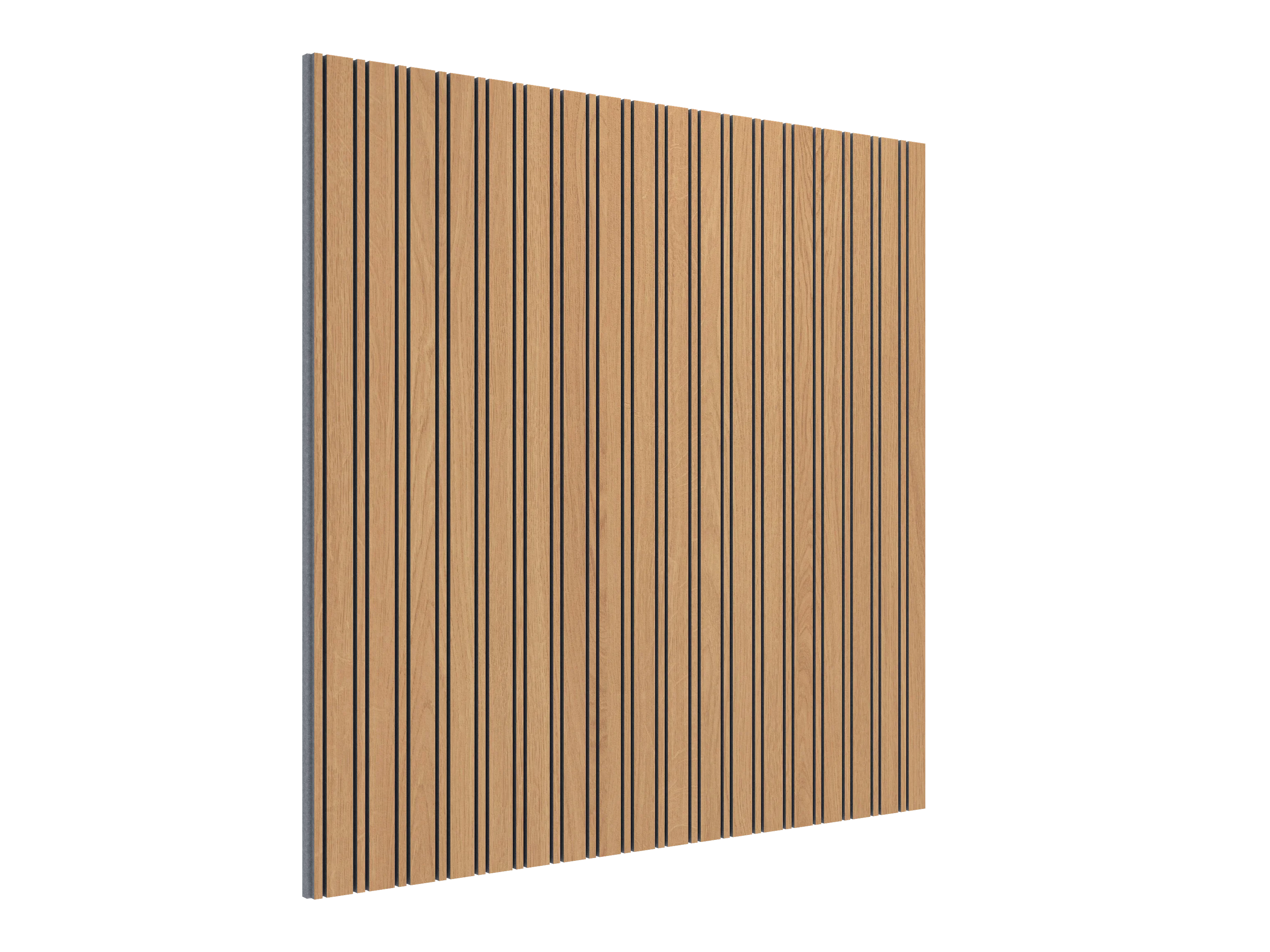 Vicoustic VicStrip Double Square Acoustic Slat Panel in Natural Oak Grey PET