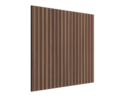 Vicoustic VicStrip Double Square Acoustic Slat Panel in Natural Walnut Black PET