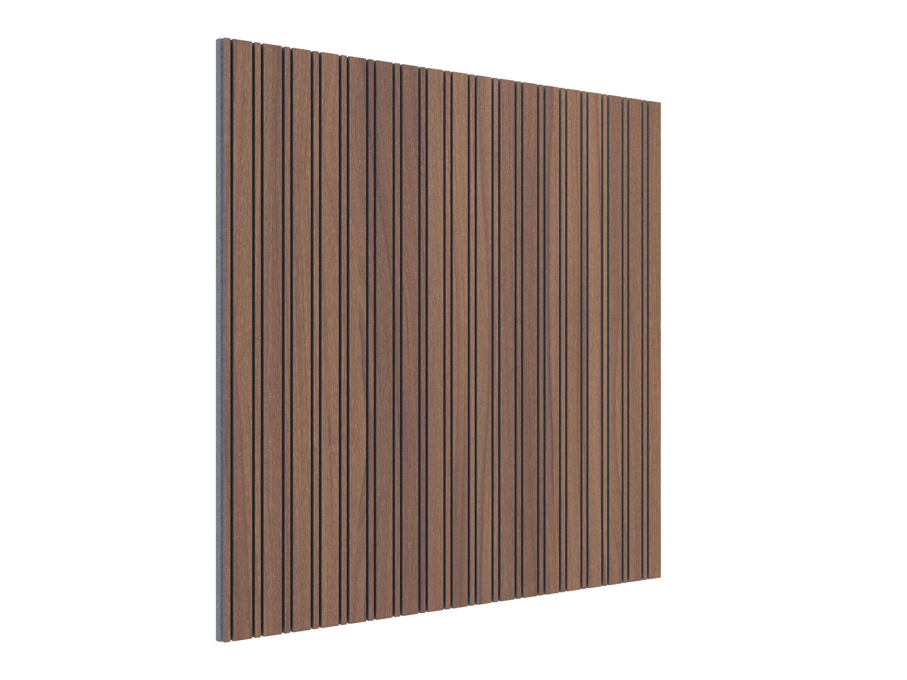 Vicoustic VicStrip Double Square Acoustic Slat Panel in Natural Walnut Grey PET