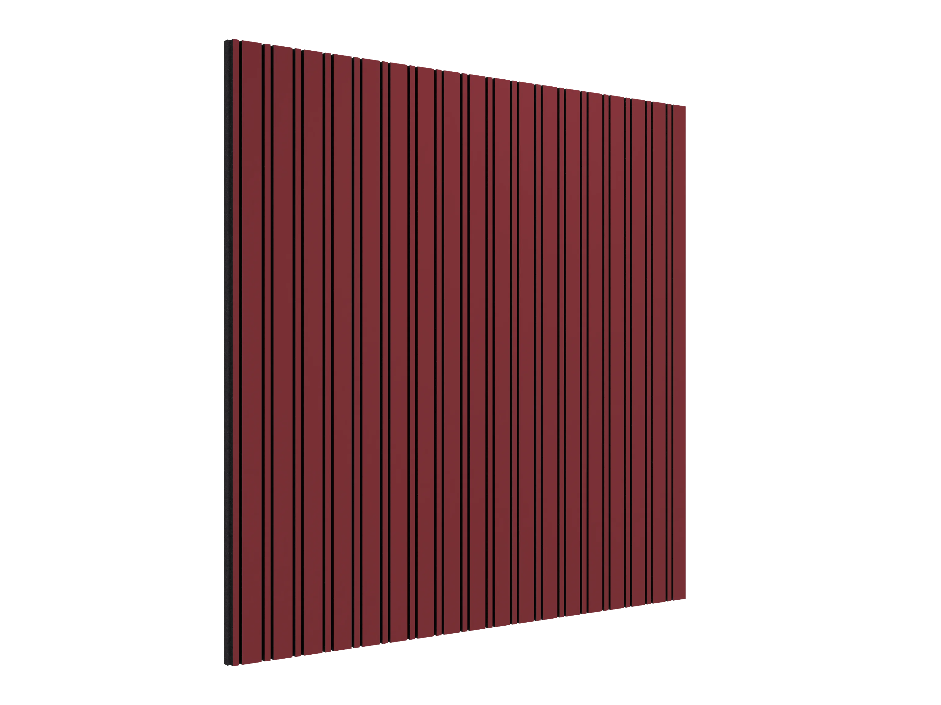 Vicoustic VicStrip Double Square Acoustic Slat Panel in Garnet Red Black PET