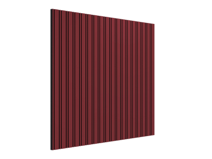 Vicoustic VicStrip Double Square Acoustic Slat Panel in Garnet Red Black PET