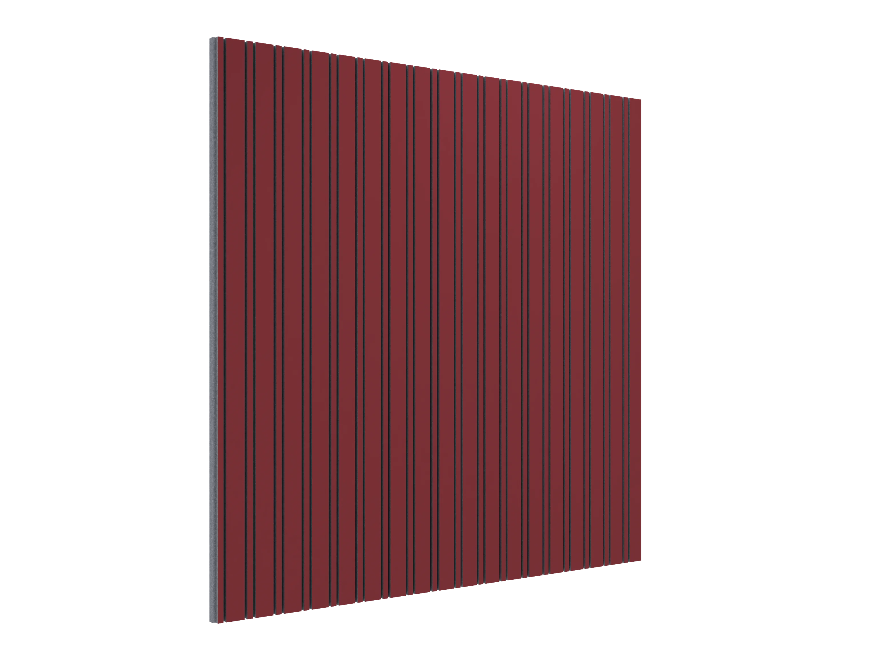 Vicoustic VicStrip Double Square Acoustic Slat Panel in Garnet Red Grey PET