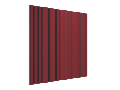 Vicoustic VicStrip Double Square Acoustic Slat Panel in Garnet Red Grey PET