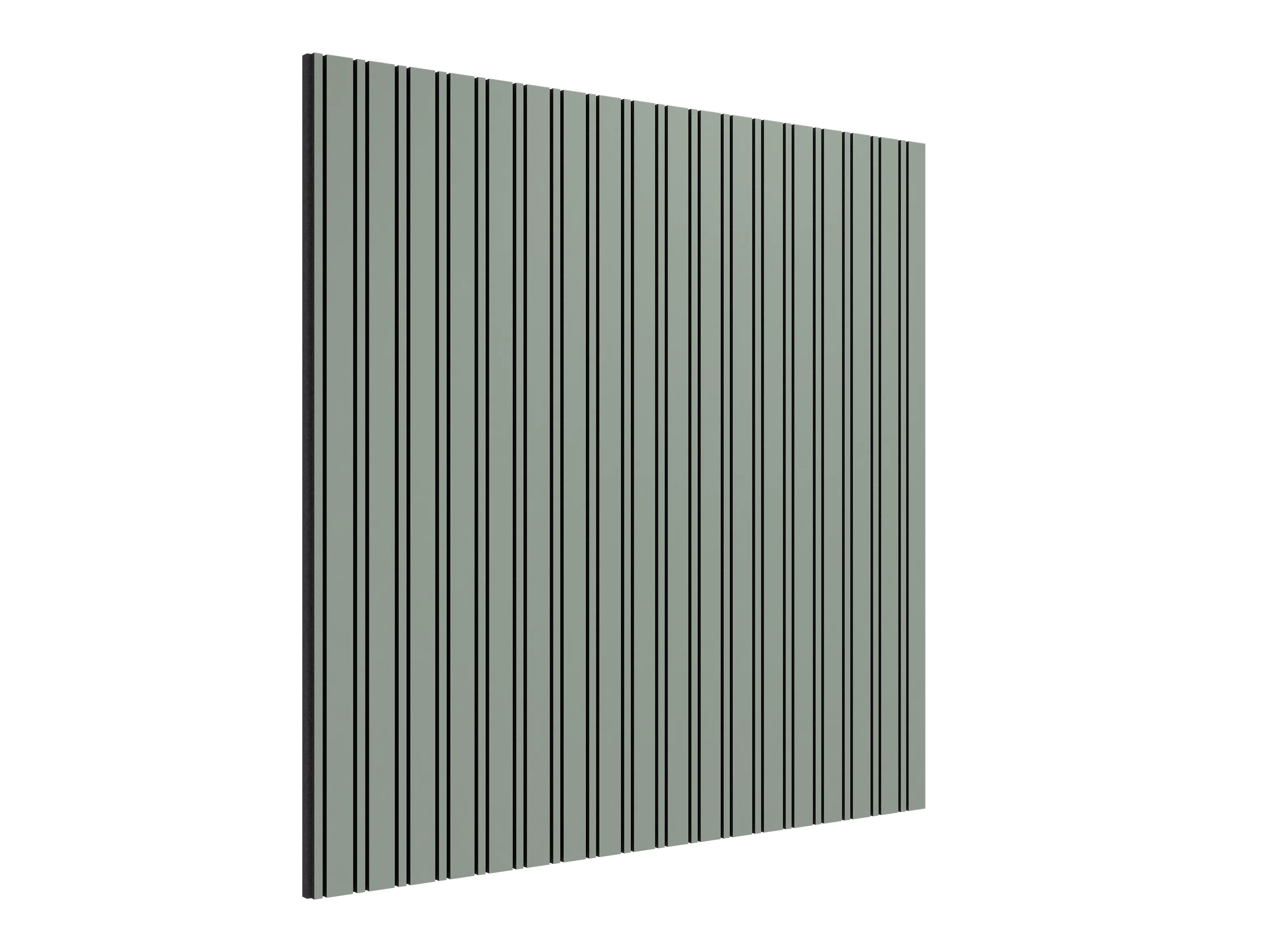 Vicoustic VicStrip Double Square Acoustic Slat Panel in Reed Green Black PET