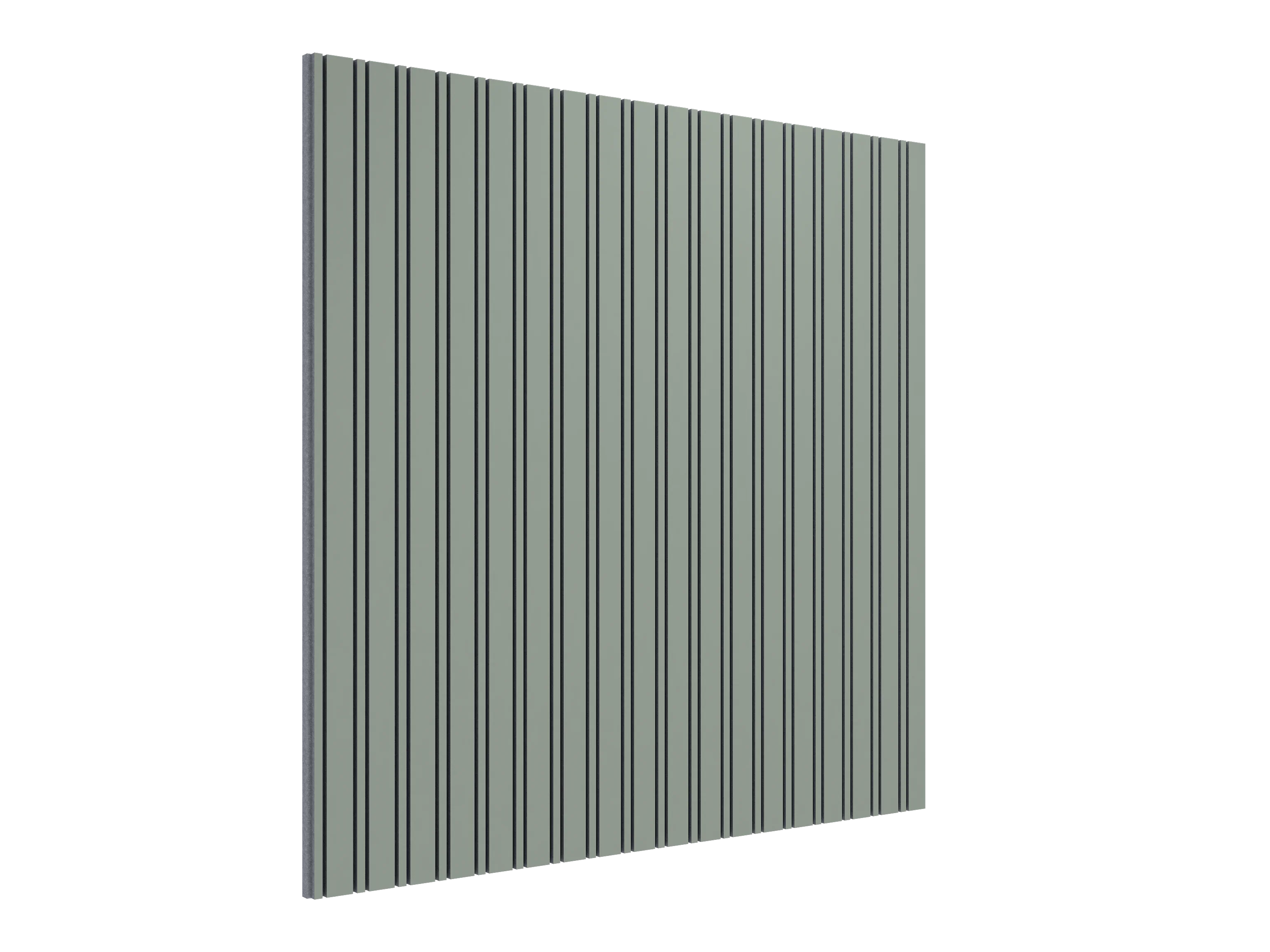 Vicoustic VicStrip Double Square Acoustic Slat Panel in Reed Green Grey PET