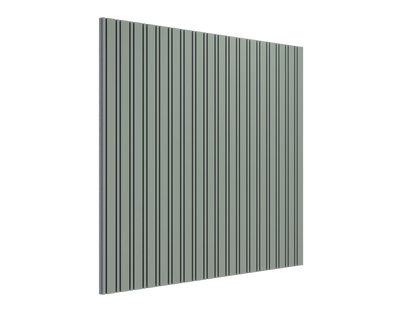 Vicoustic VicStrip Double Square Acoustic Slat Panel in Reed Green Grey PET