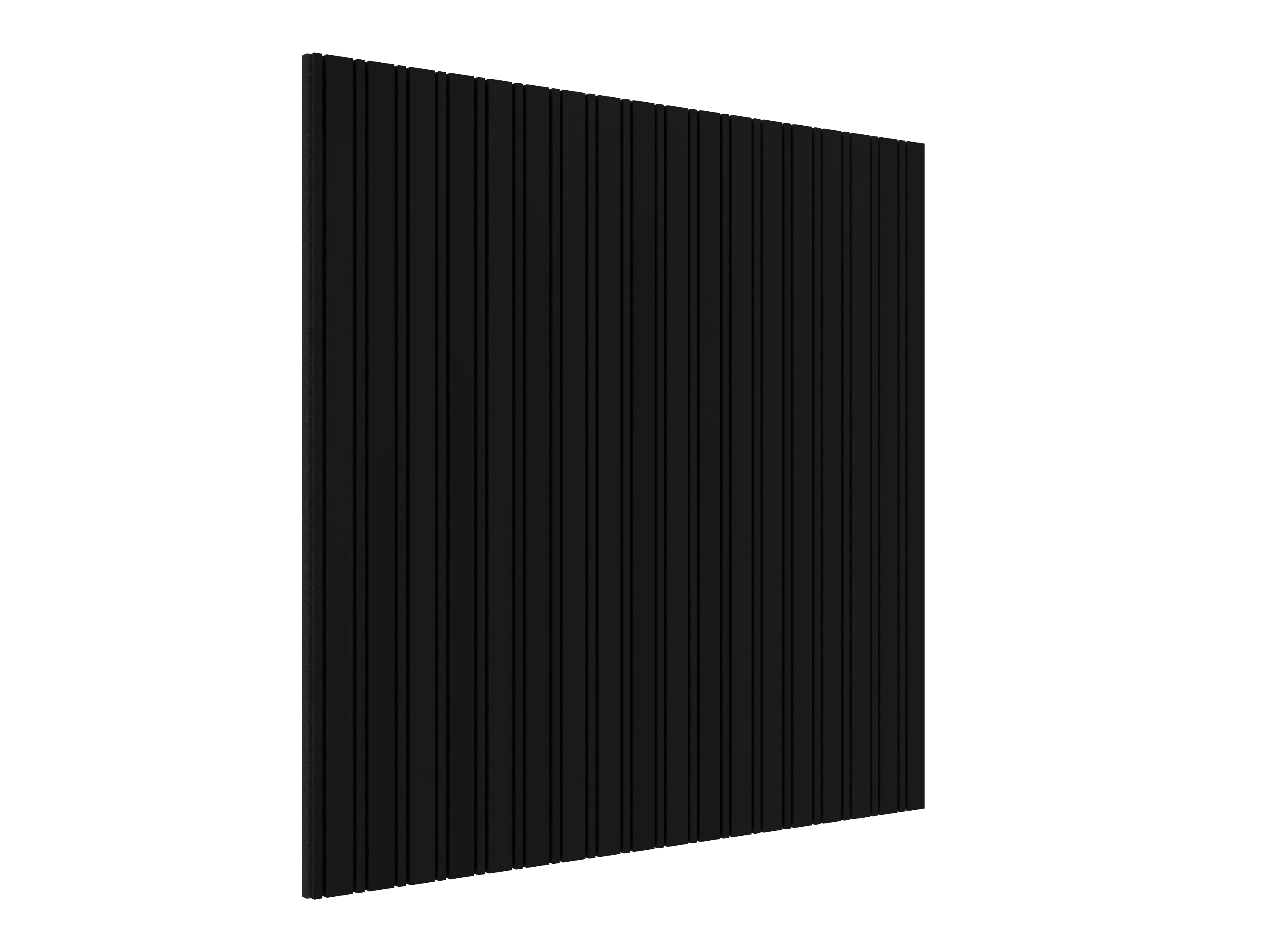 Vicoustic VicStrip Double Square Acoustic Slat Panel in Black Matte Black PET