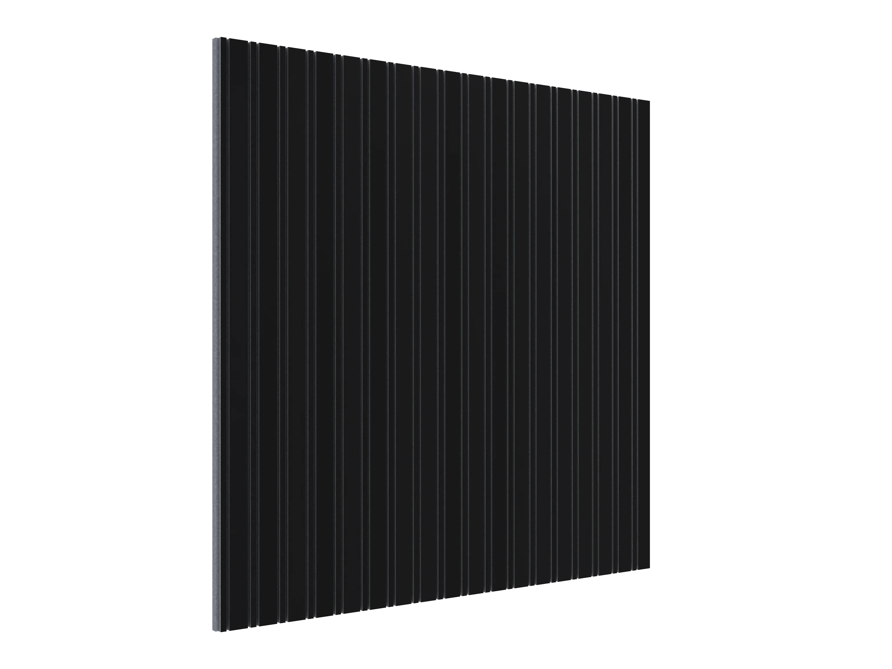 Vicoustic VicStrip Double Square Acoustic Slat Panel in Black Matte Grey PET