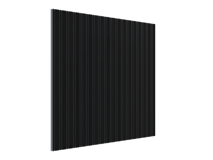 Vicoustic VicStrip Double Square Acoustic Slat Panel in Black Matte Grey PET