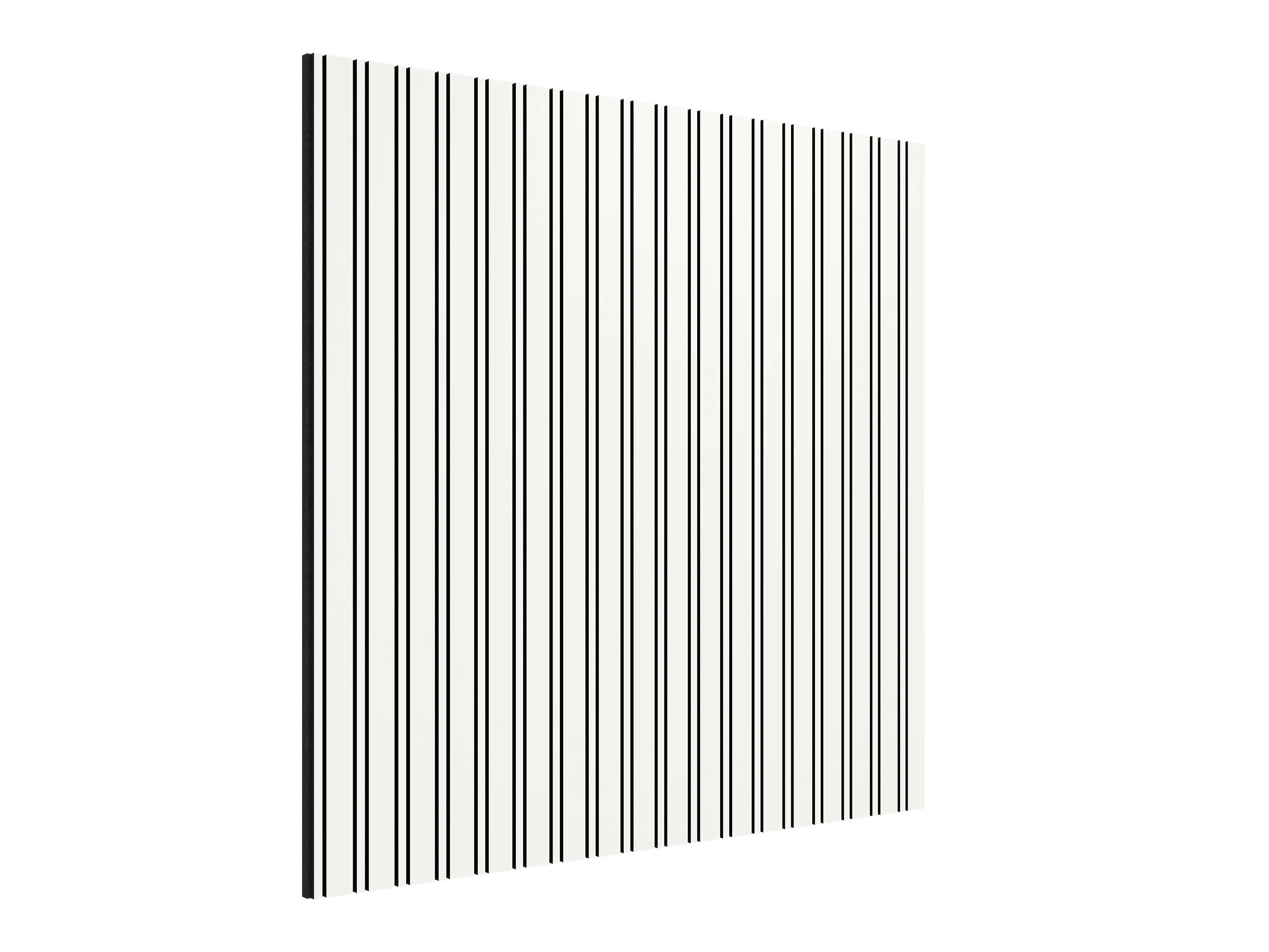 Vicoustic VicStrip Double Square Acoustic Slat Panel in White Matte Black PET