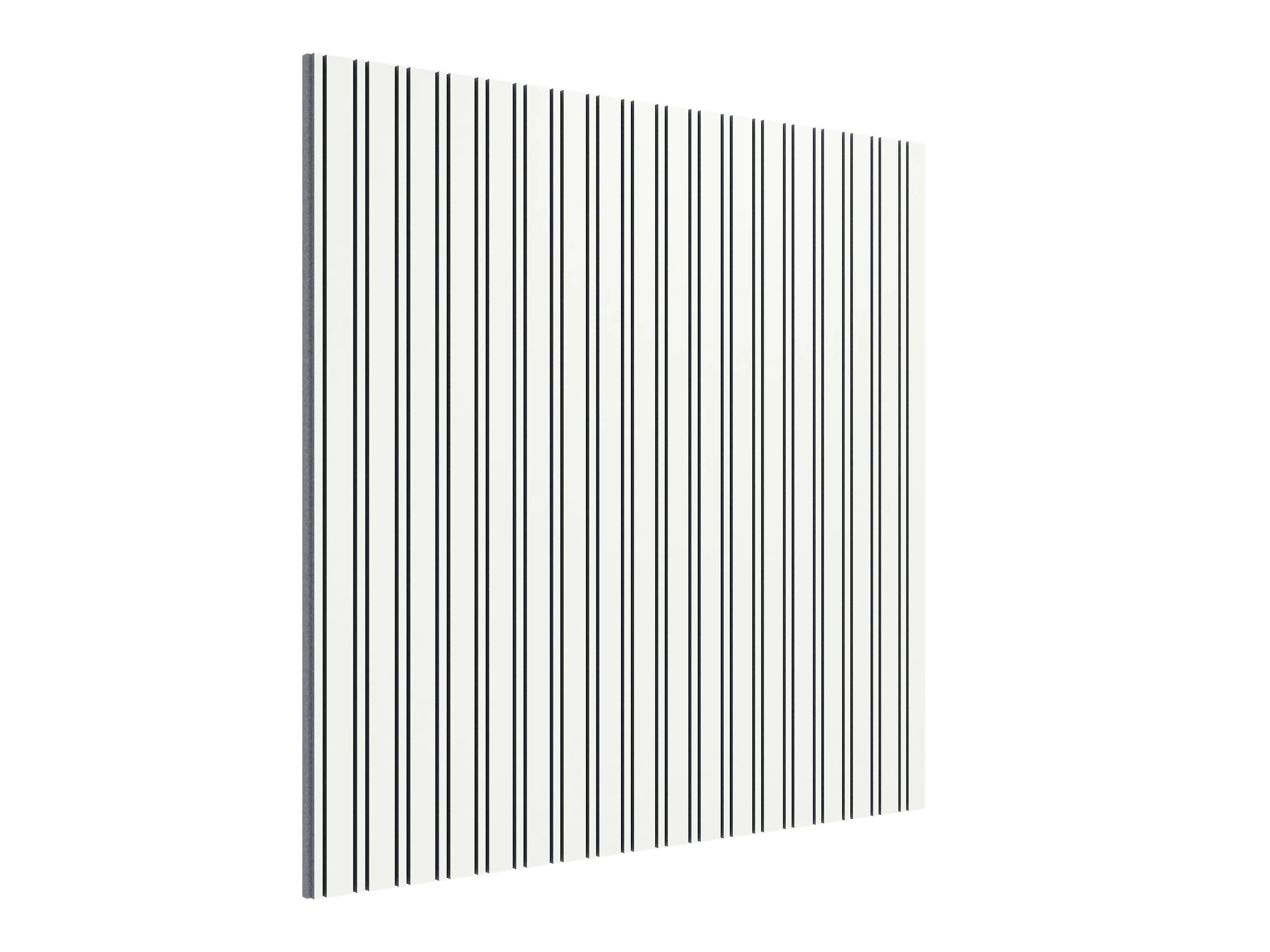 Vicoustic VicStrip Double Square Acoustic Slat Panel in White Matte Grey PET