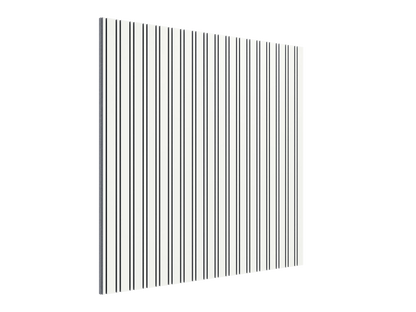 Vicoustic VicStrip Double Square Acoustic Slat Panel in White Matte Grey PET