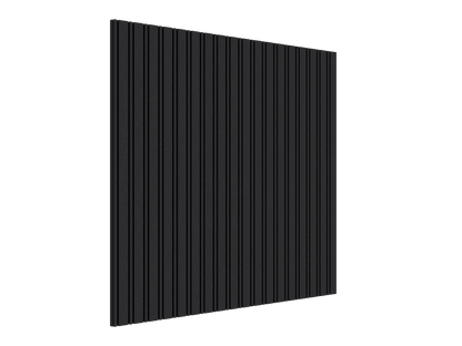 Vicoustic VicStrip Lite Double Square Slat Panel in HD PET Acoustic Panel in Black