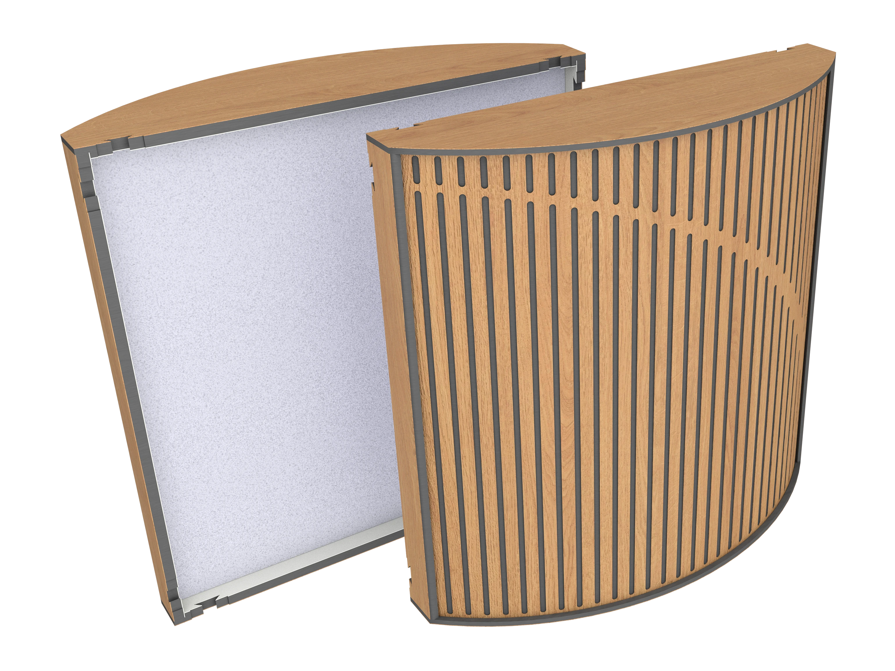 Vicoustic Cinema Round Ultra Fuser H3395 Natural Oak SET Acoustic Diffusion Panel
