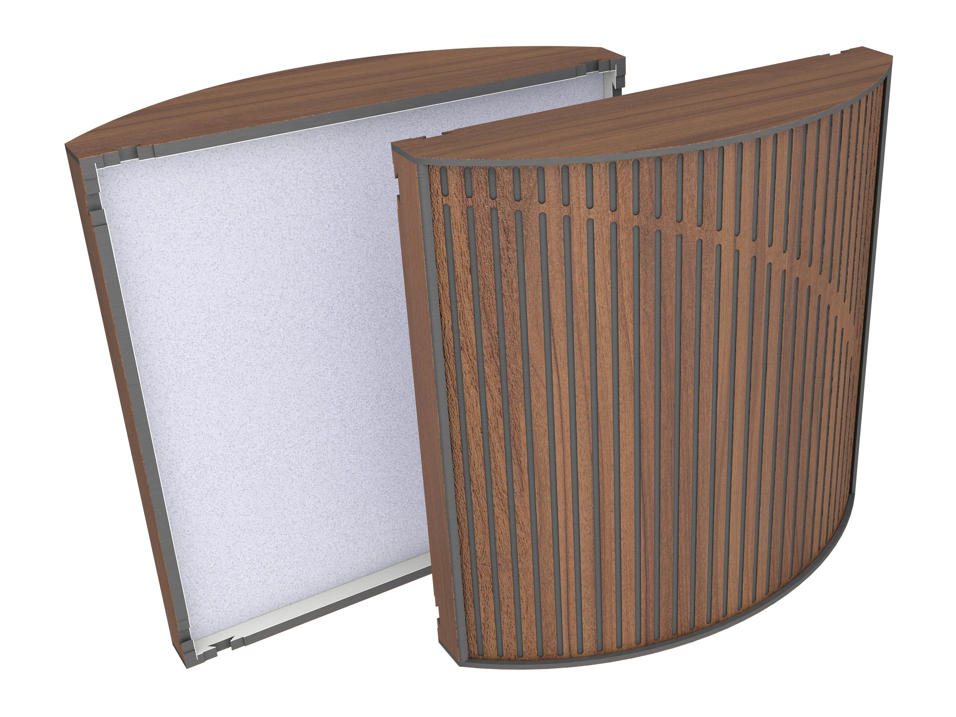 Vicoustic Cinema Round Ultra Fuser H3734 Natural Walnut SET Acoustic Diffusion Panel