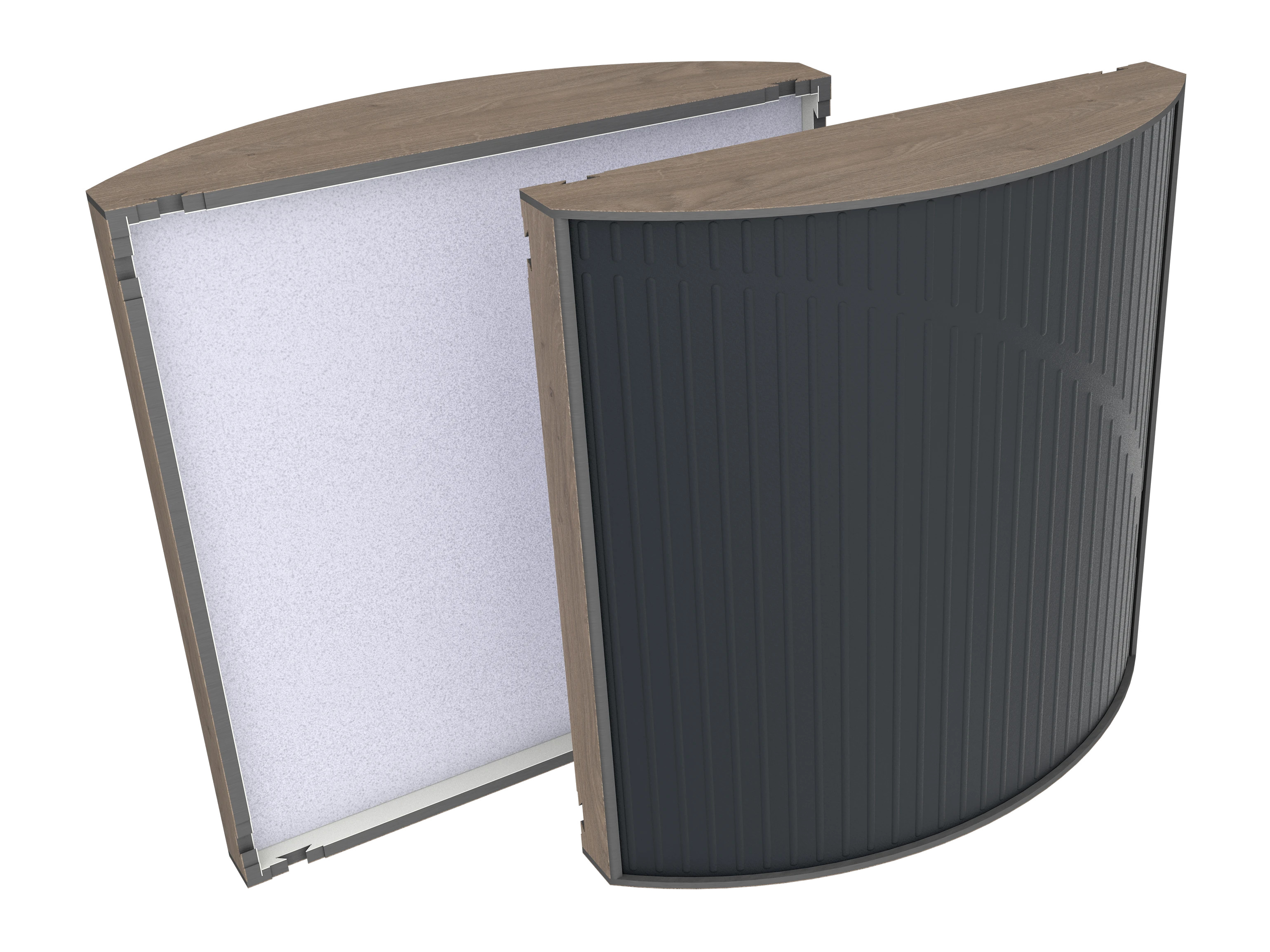 Vicoustic Cinema Round Ultra VMT H1399 Brown Oak 04a Black SET Acoustic Absorption Panel
