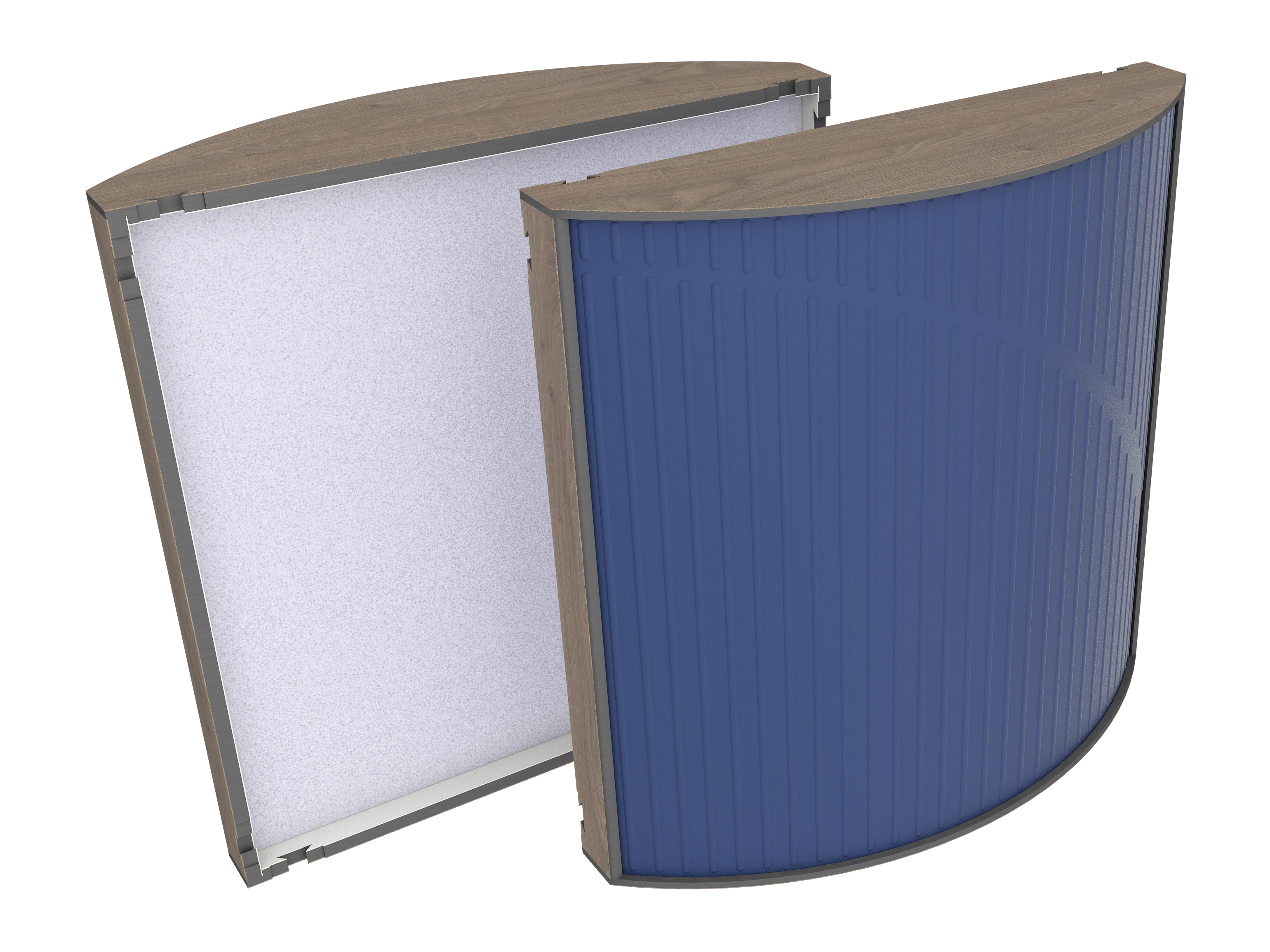 Vicoustic Cinema Round Ultra VMT H1399 Brown Oak 99a Blue SET Acoustic Absorption Panel