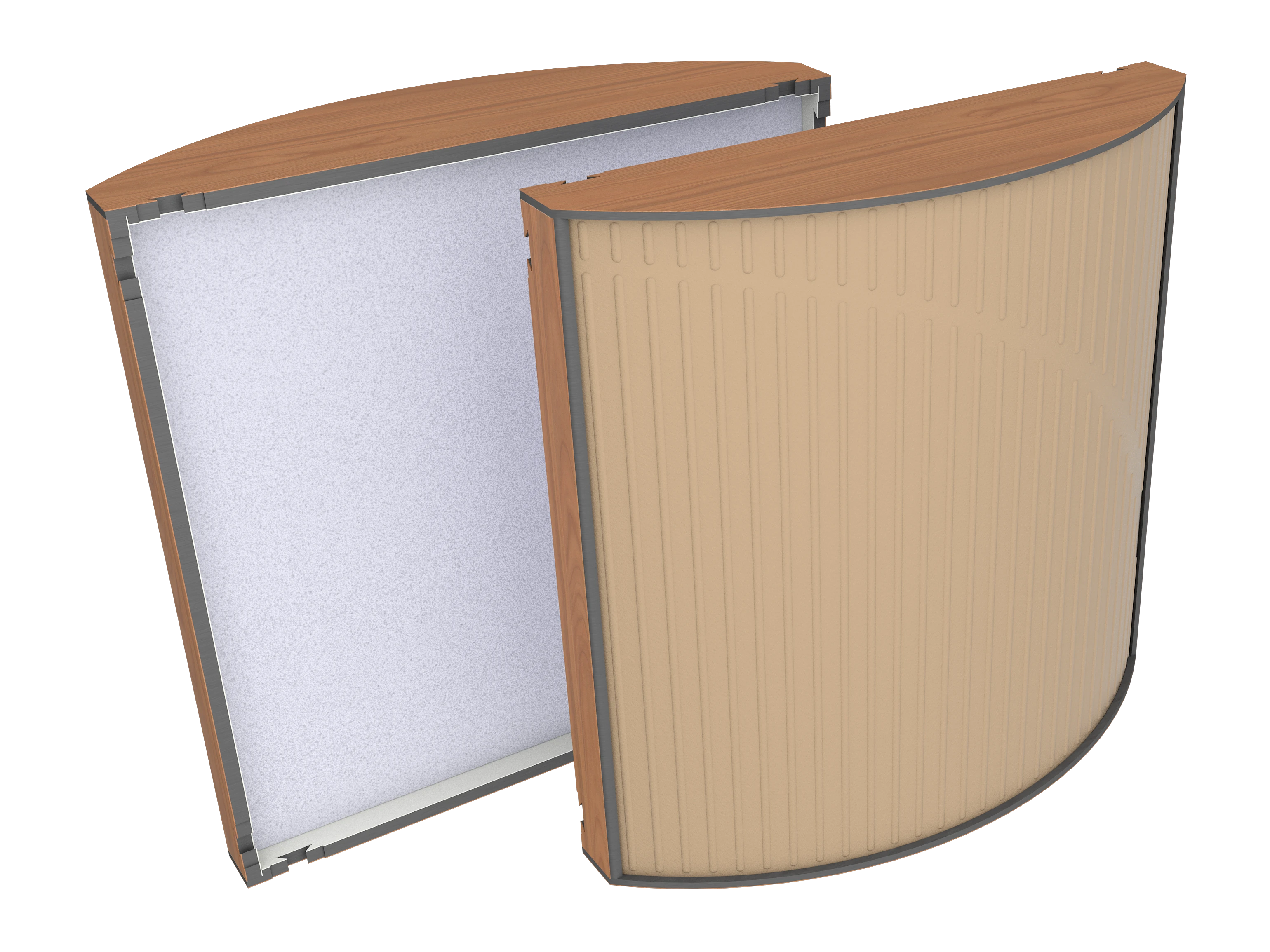 Vicoustic Cinema Round Ultra VMT H1636 Locarno Cherry 82a Beige SET Acoustic Absorption Panel