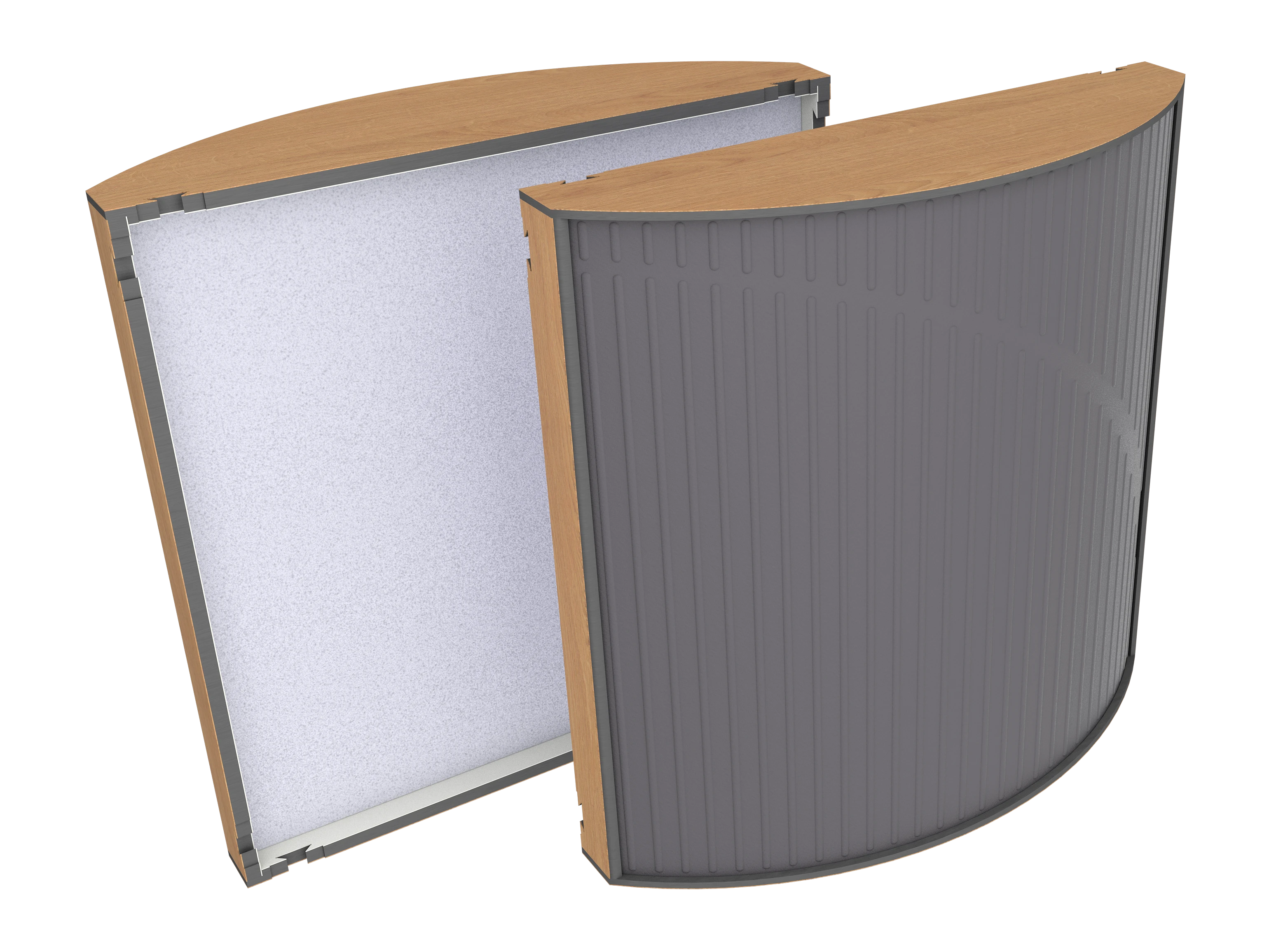 Vicoustic Cinema Round Ultra VMT H3395 Natural Oak 22a Grey SET Acoustic Absorption Panel